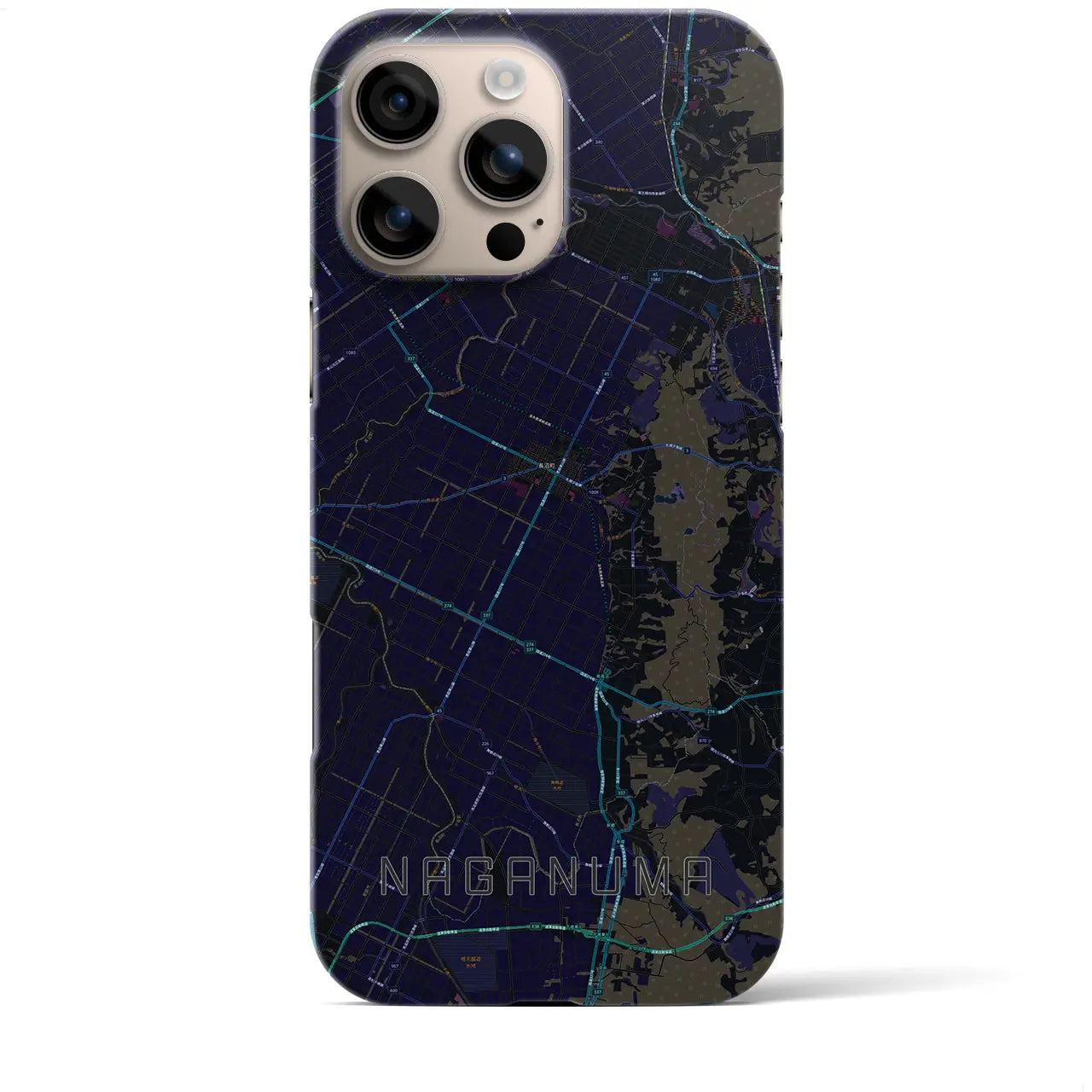 【長沼(北海道)】地図柄iPhoneケース(バックカバータイプ)