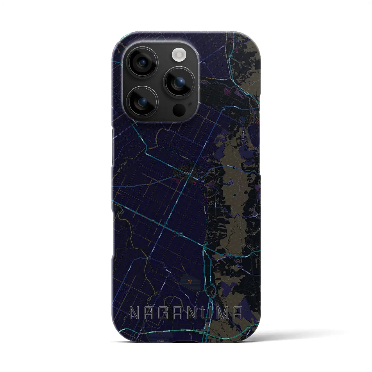 【長沼(北海道)】地図柄iPhoneケース(バックカバータイプ)