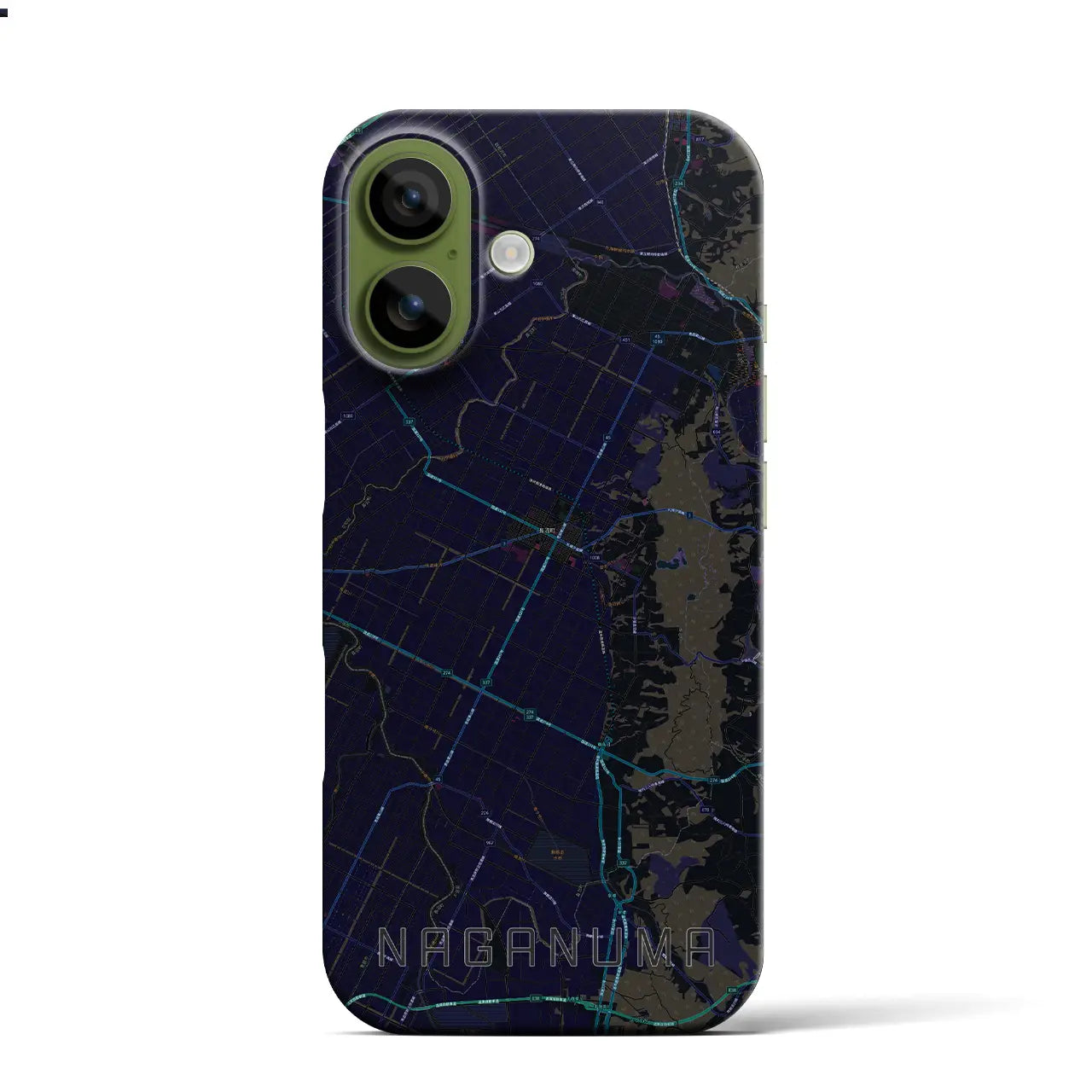 【長沼(北海道)】地図柄iPhoneケース(バックカバータイプ)