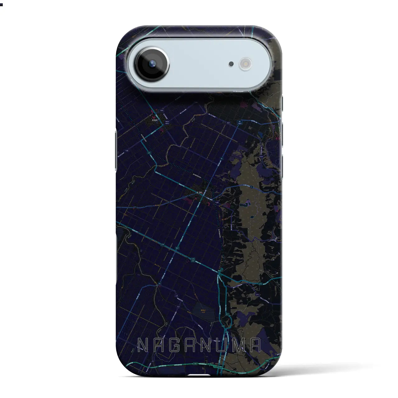 【長沼(北海道)】地図柄iPhoneケース(バックカバータイプ)
