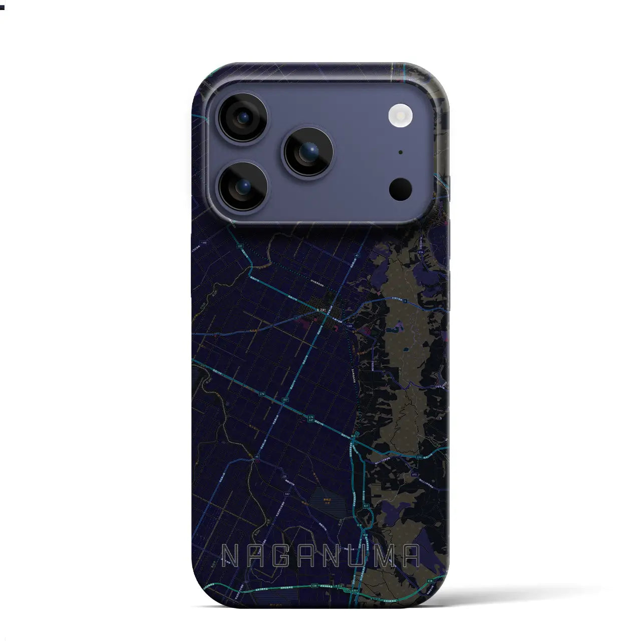 【長沼(北海道)】地図柄iPhoneケース(バックカバータイプ)