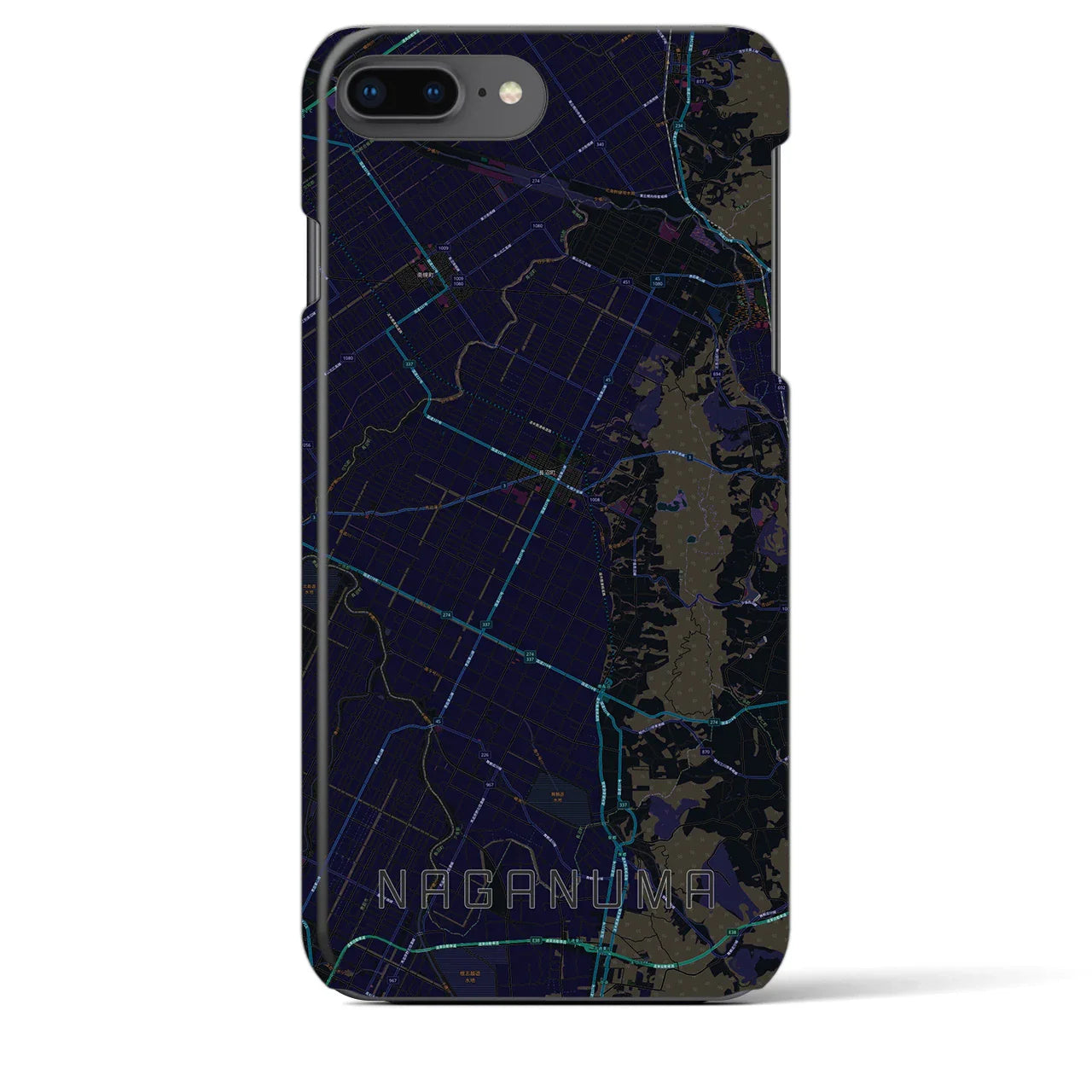 【長沼(北海道)】地図柄iPhoneケース(バックカバータイプ)
