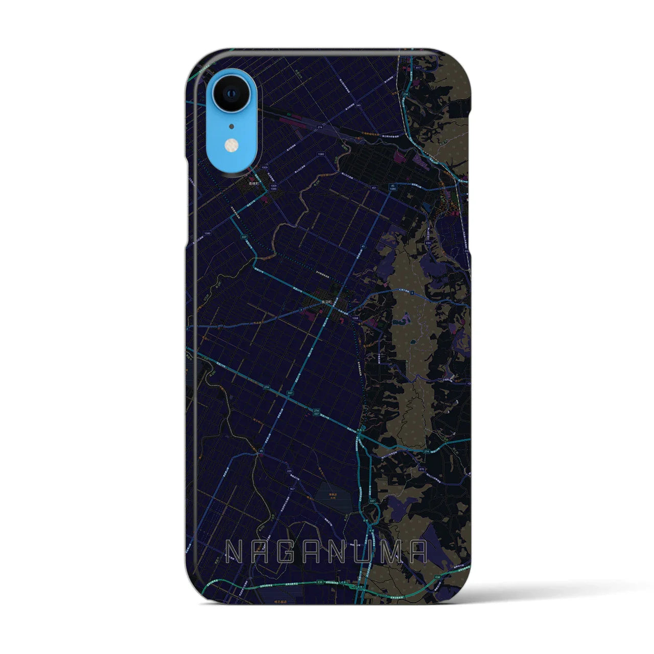 【長沼(北海道)】地図柄iPhoneケース(バックカバータイプ)