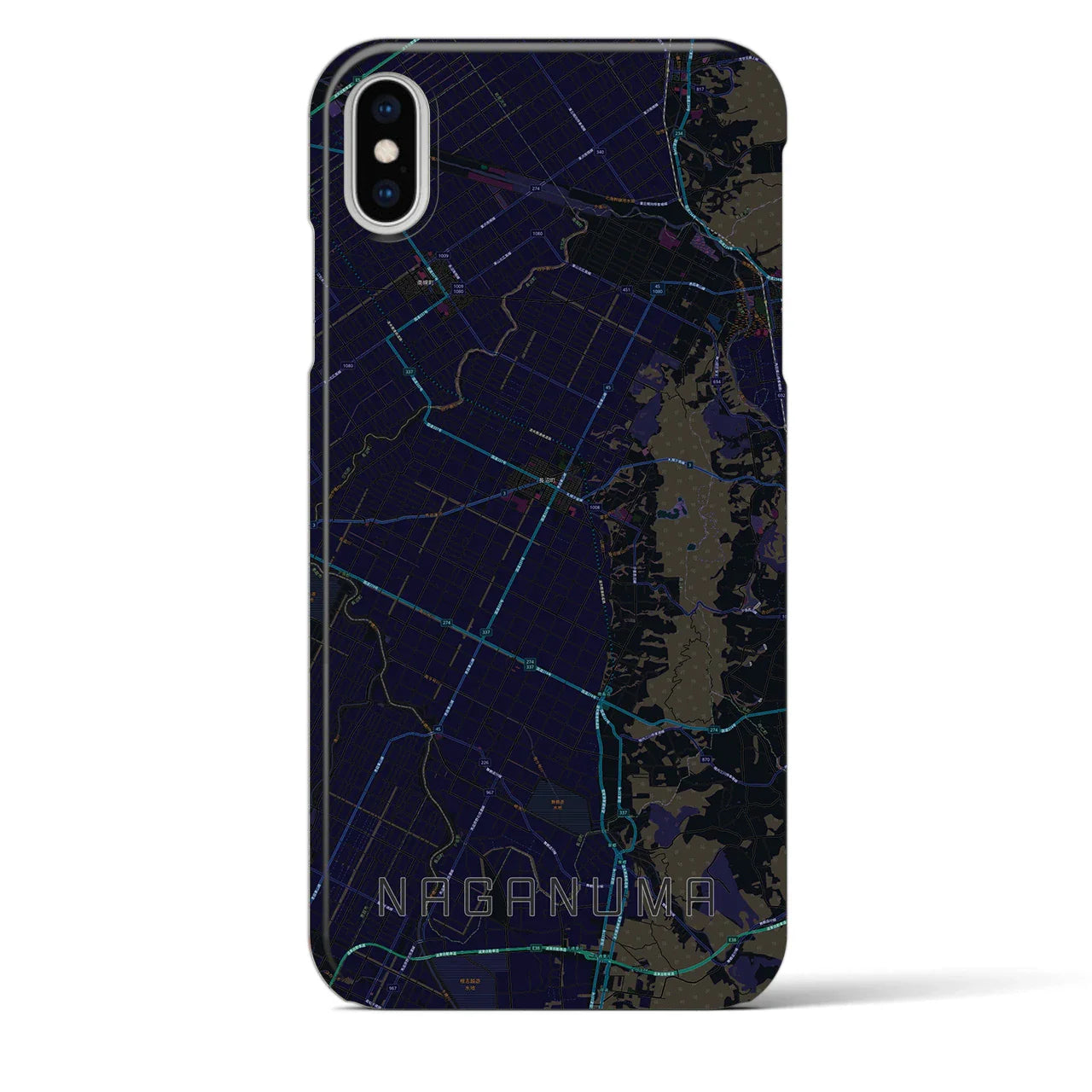 【長沼(北海道)】地図柄iPhoneケース(バックカバータイプ)