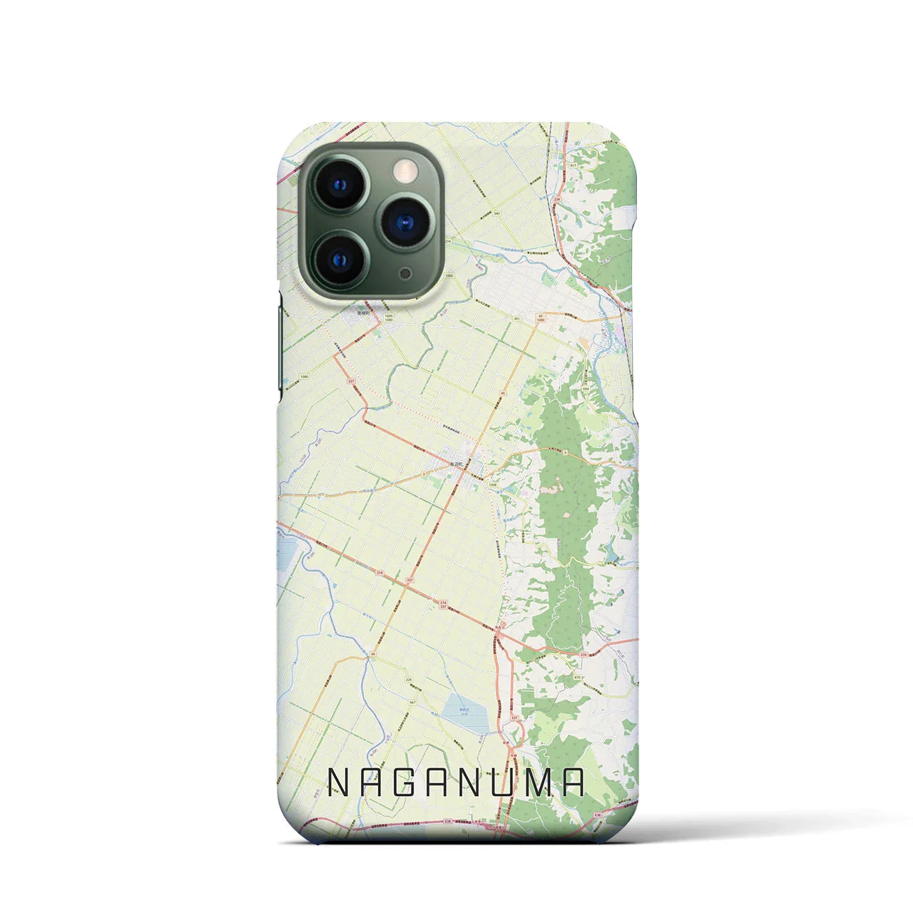 【長沼(北海道)】地図柄iPhoneケース(バックカバータイプ)