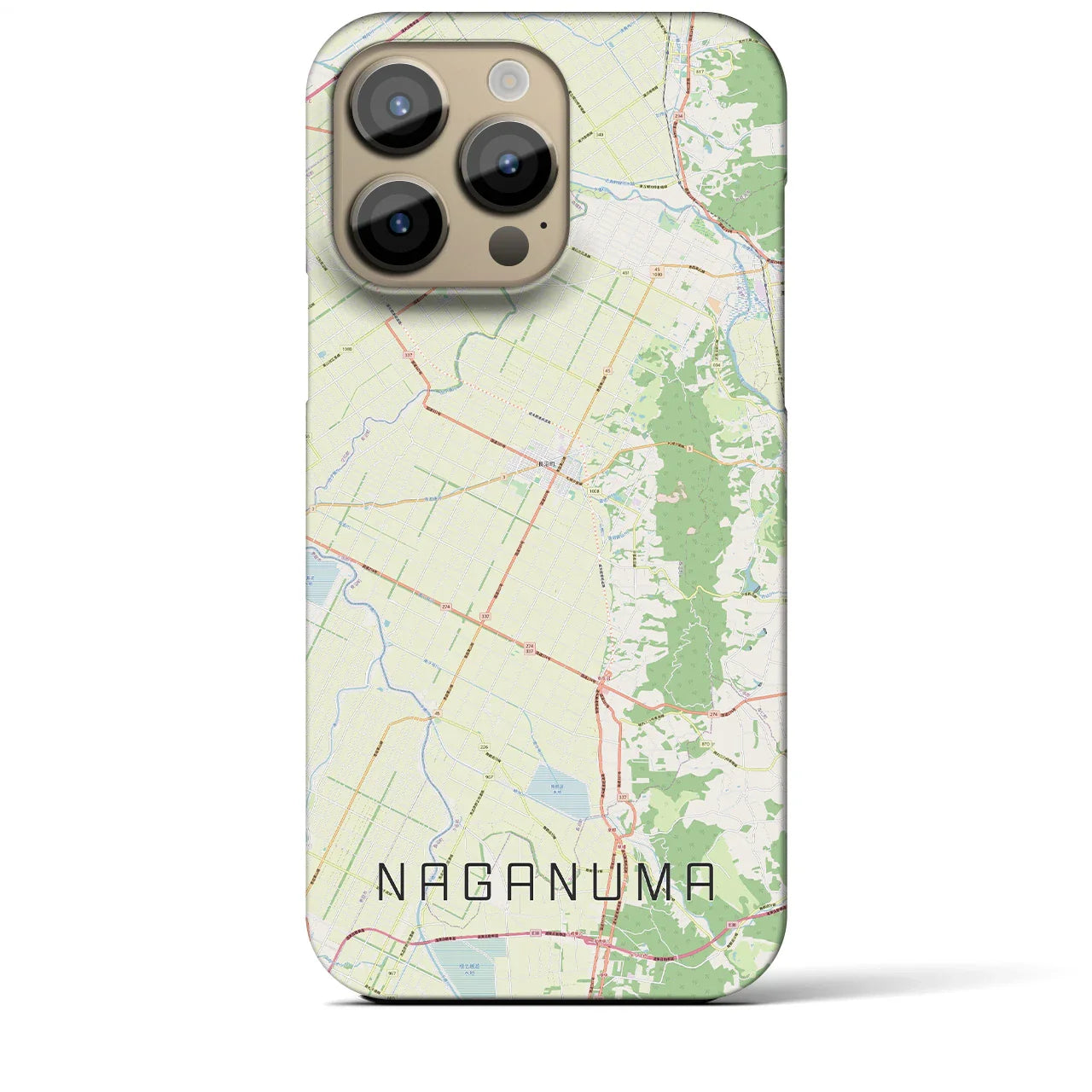 【長沼(北海道)】地図柄iPhoneケース(バックカバータイプ)