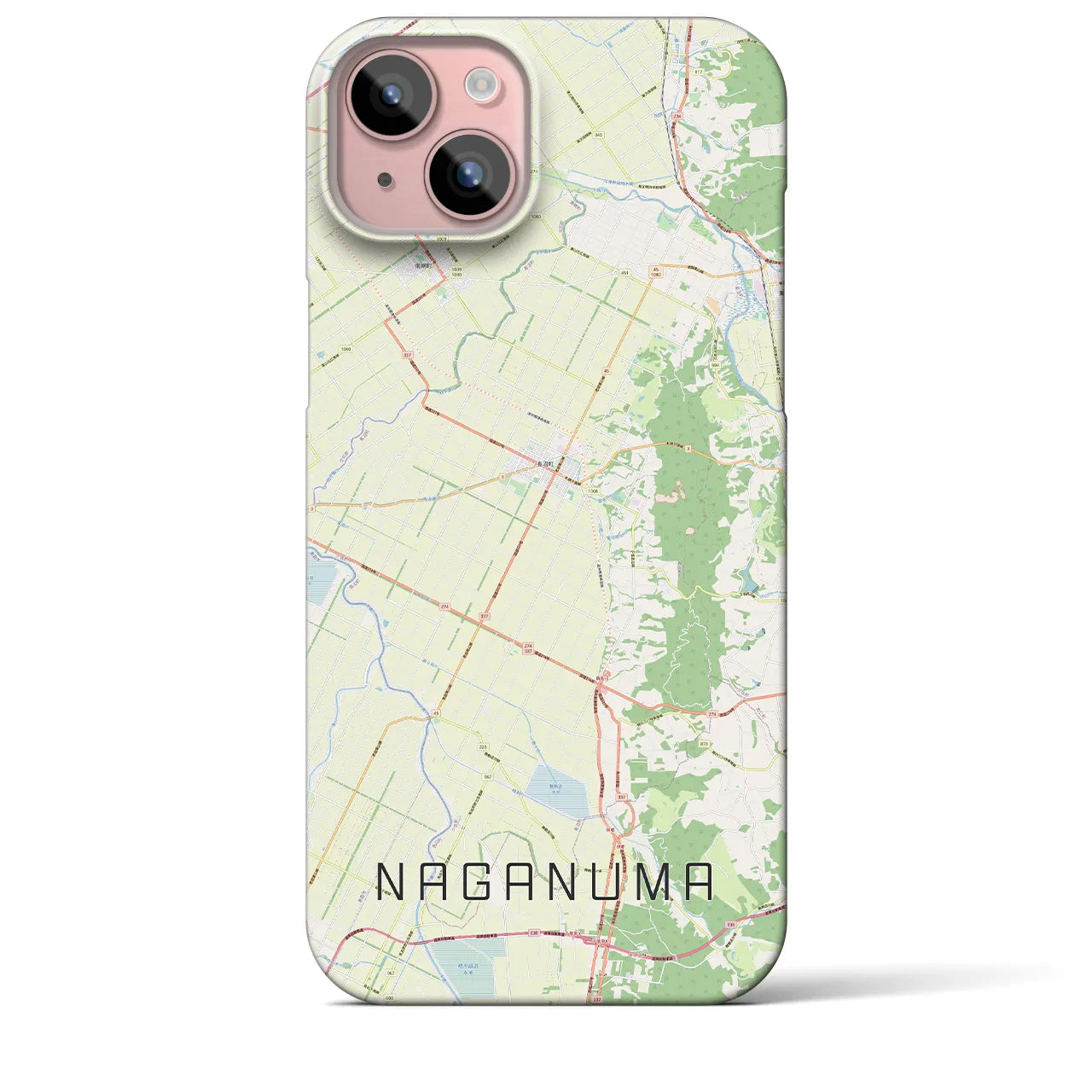 【長沼(北海道)】地図柄iPhoneケース(バックカバータイプ)