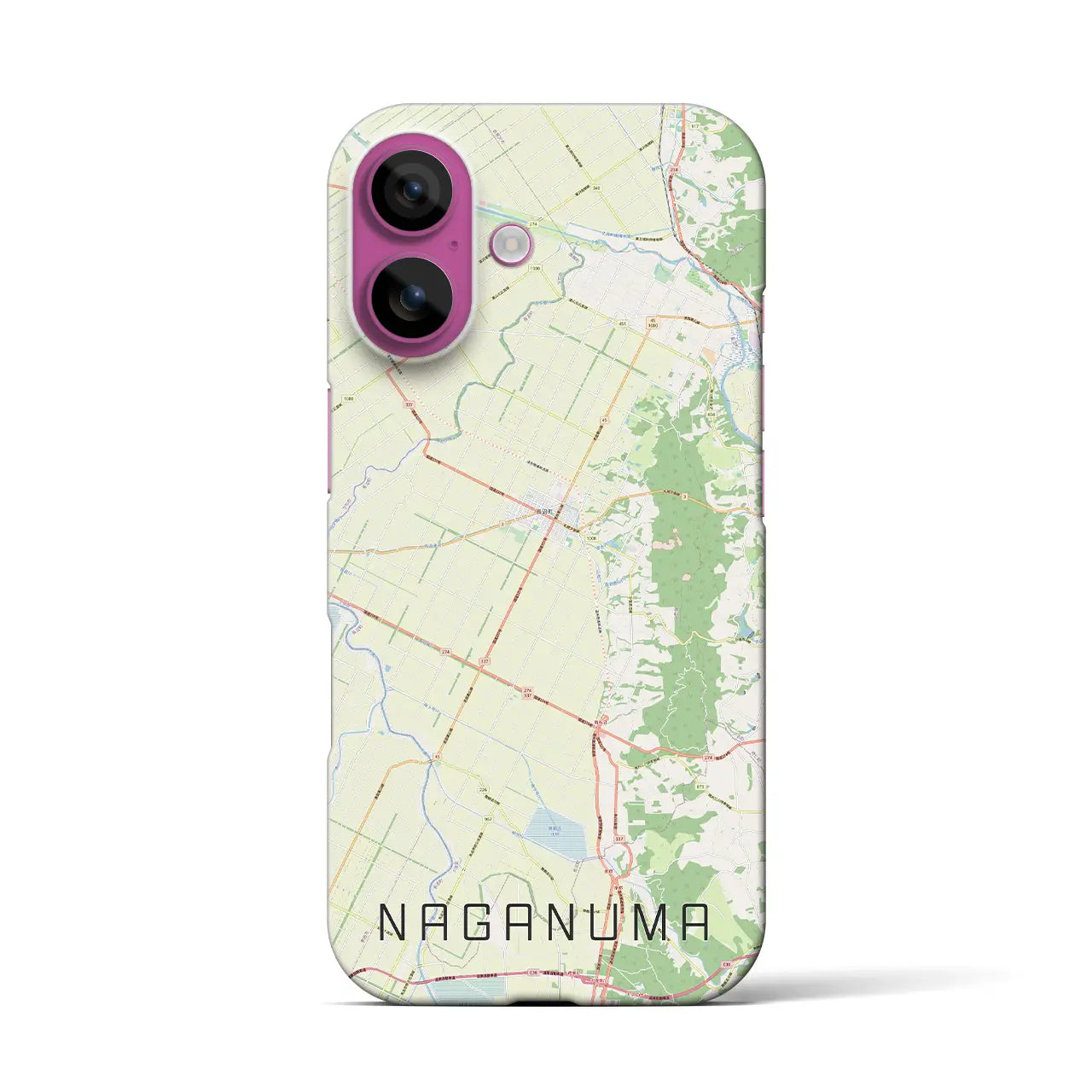 【長沼(北海道)】地図柄iPhoneケース(バックカバータイプ)