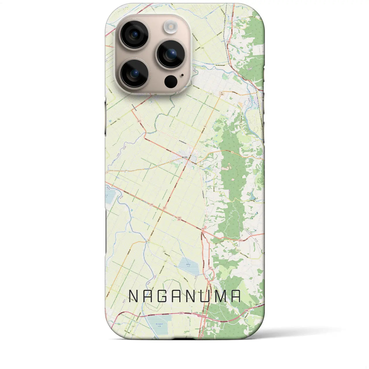 【長沼(北海道)】地図柄iPhoneケース(バックカバータイプ)