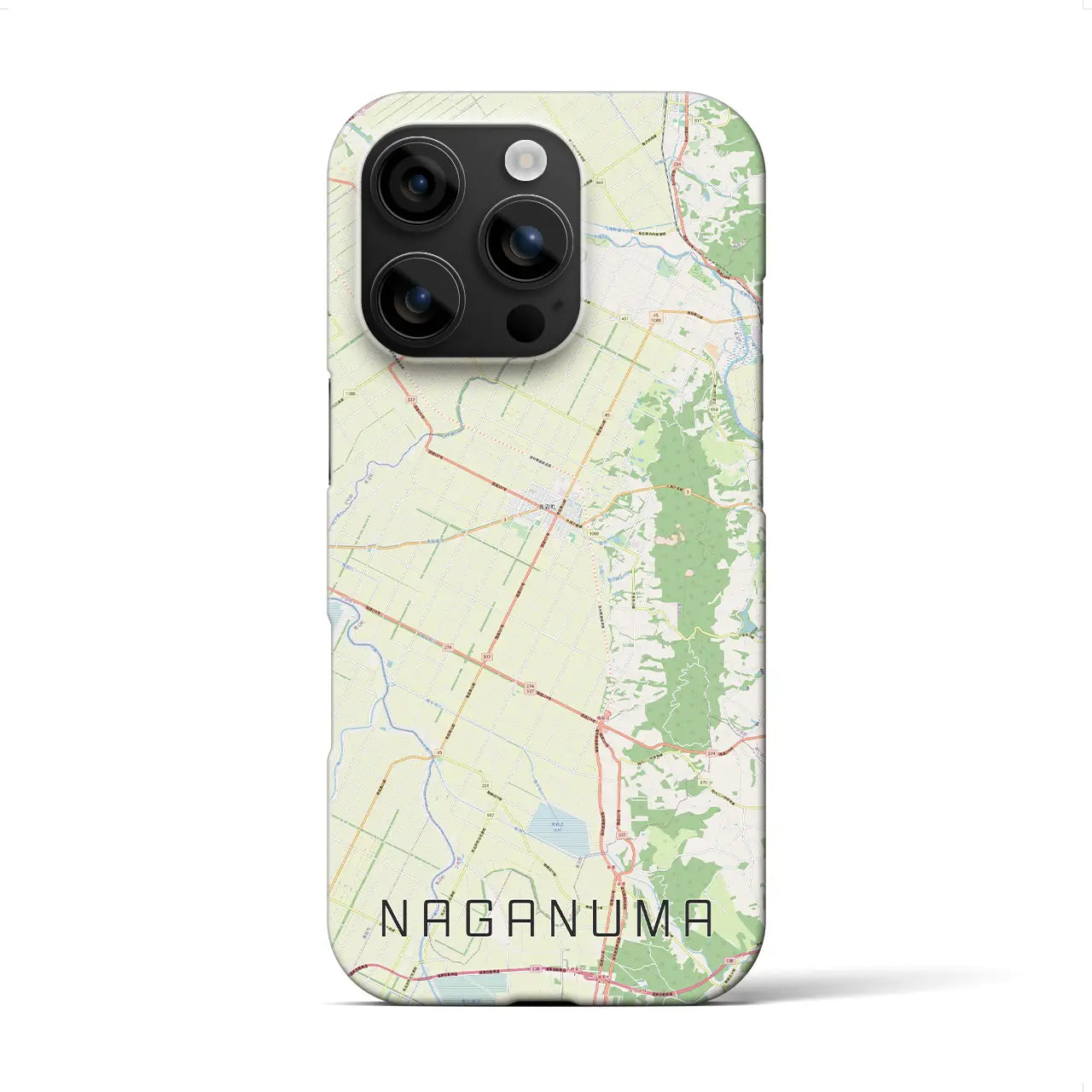 【長沼(北海道)】地図柄iPhoneケース(バックカバータイプ)