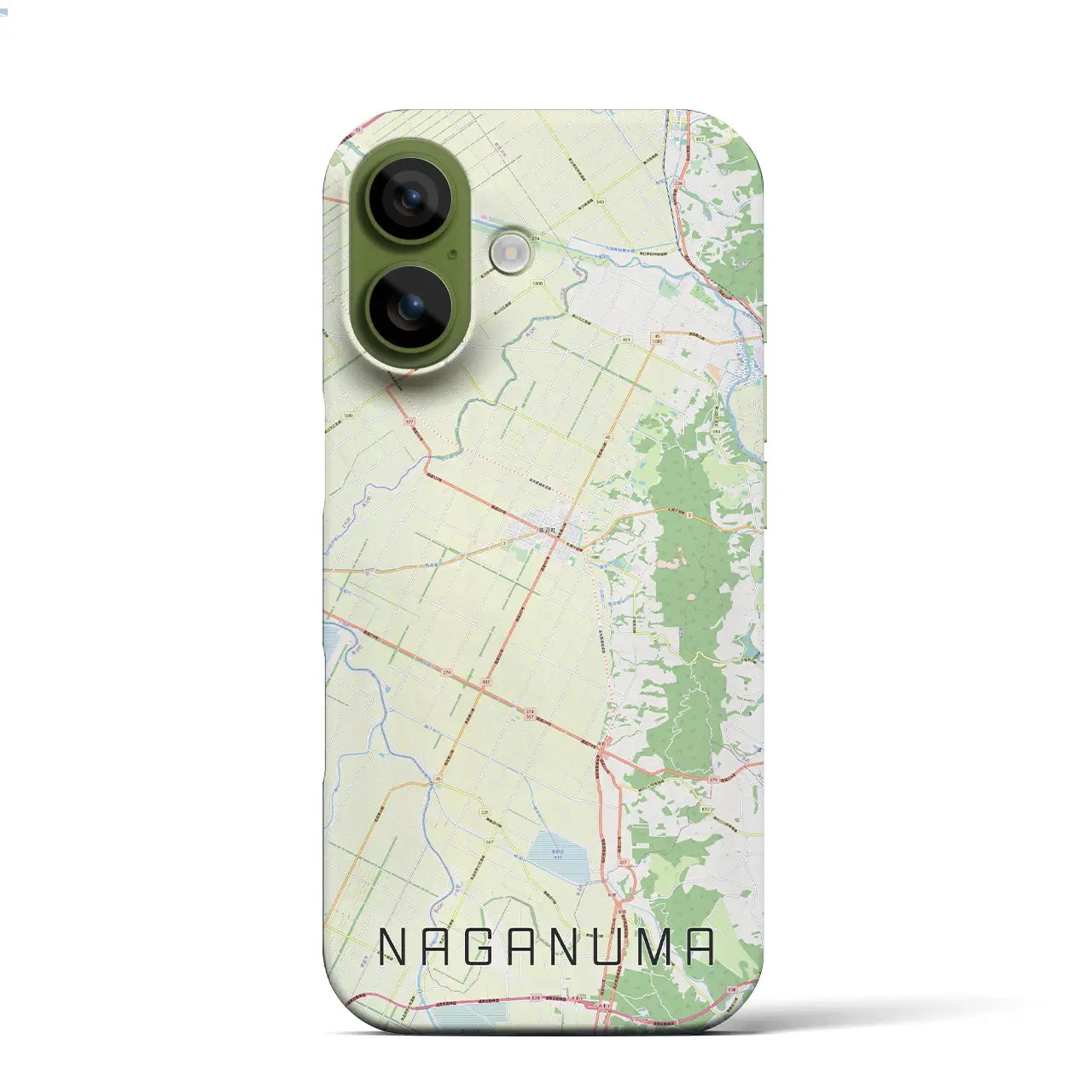 【長沼(北海道)】地図柄iPhoneケース(バックカバータイプ)