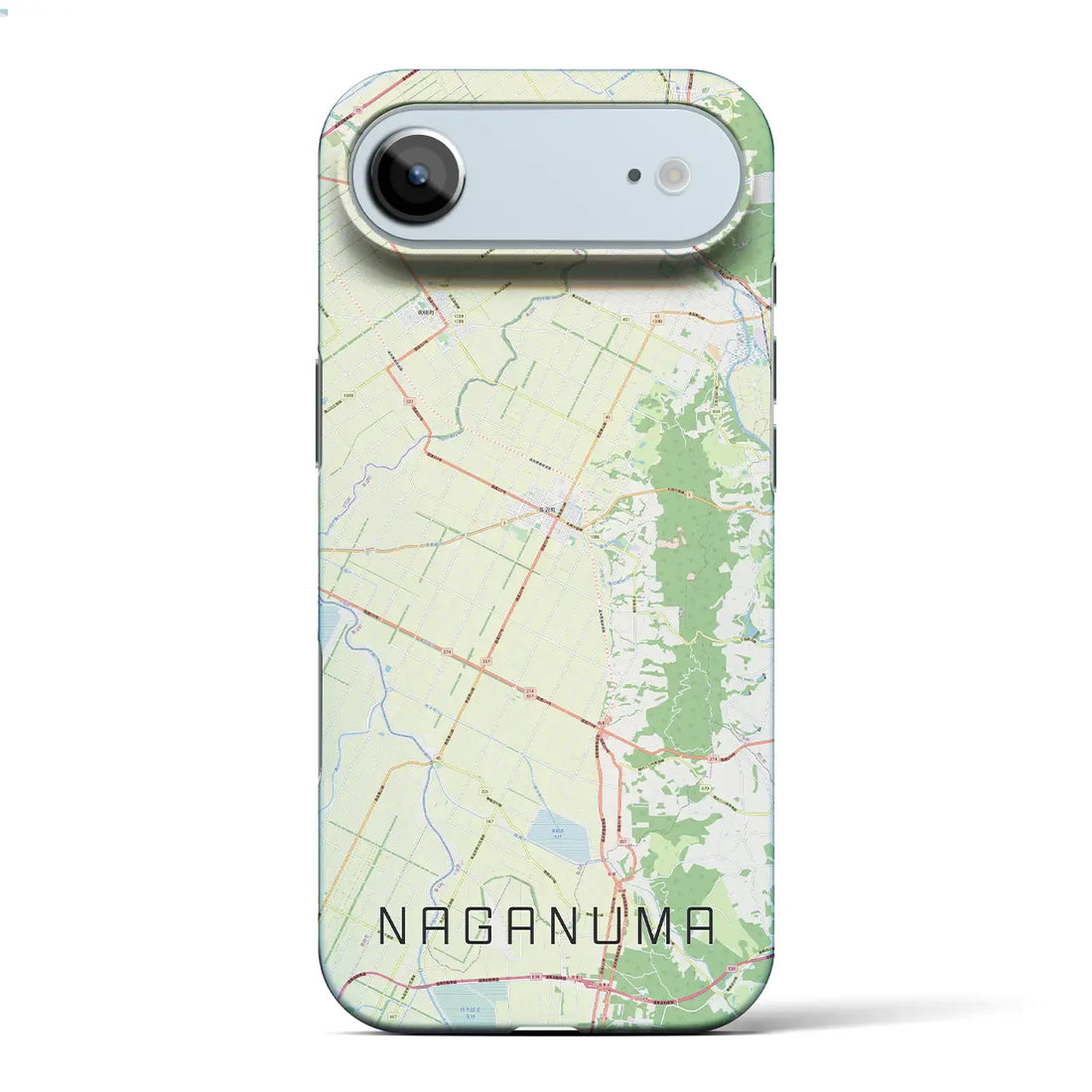 【長沼(北海道)】地図柄iPhoneケース(バックカバータイプ)ナチュラル・iPhone 17 Pro Max 用