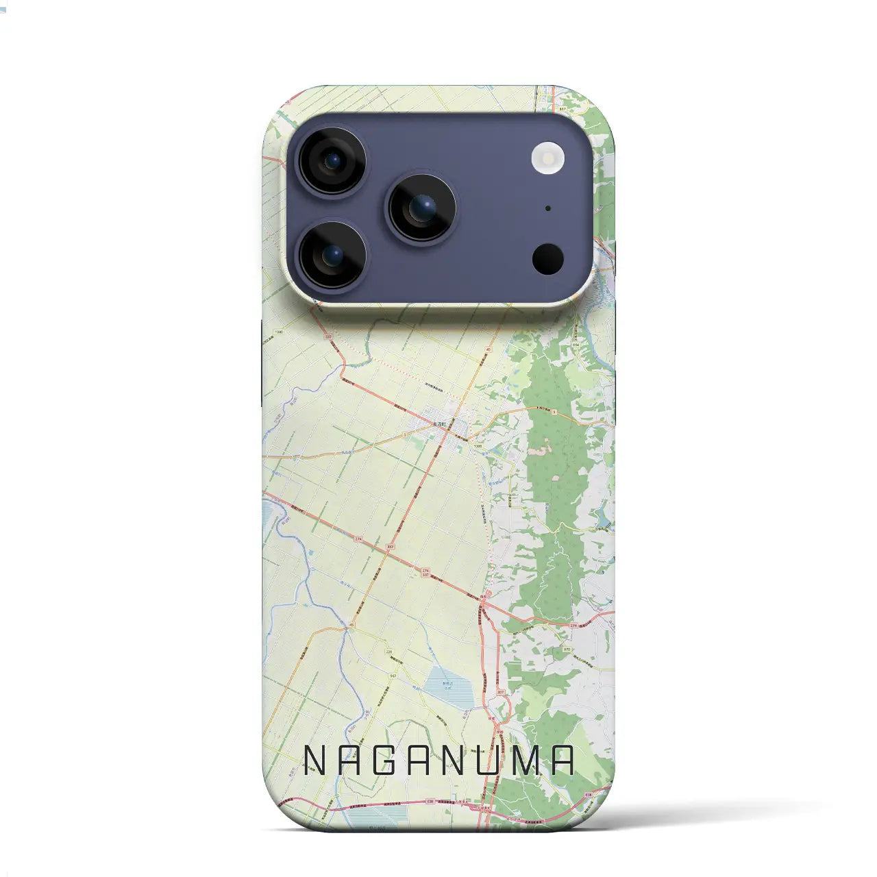 【長沼(北海道)】地図柄iPhoneケース(バックカバータイプ)
