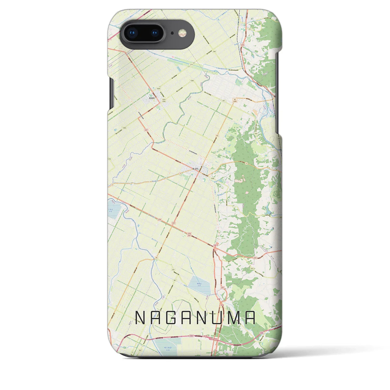 【長沼(北海道)】地図柄iPhoneケース(バックカバータイプ)