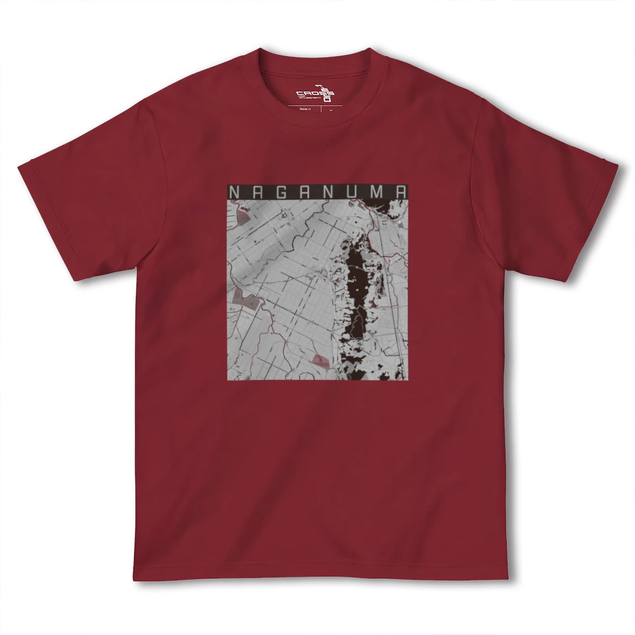 【長沼(北海道)】地図柄ヘビーウェイトTシャツ