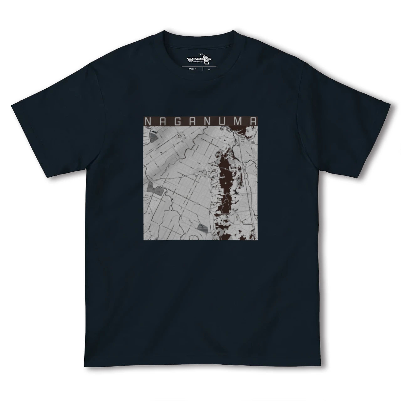【長沼(北海道)】地図柄ヘビーウェイトTシャツ