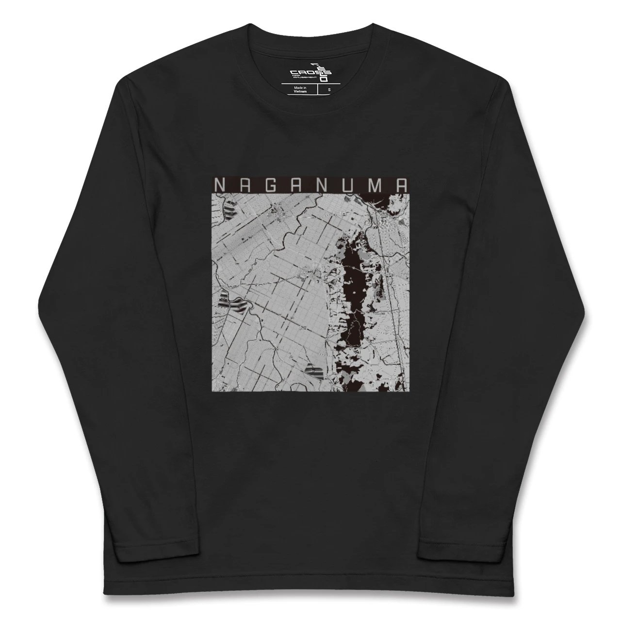 【長沼(北海道)】地図柄ロングスリーブTシャツ