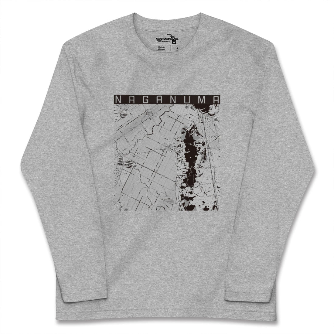 【長沼(北海道)】地図柄ロングスリーブTシャツ