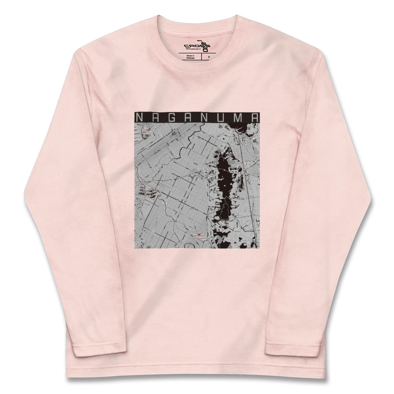 【長沼(北海道)】地図柄ロングスリーブTシャツ