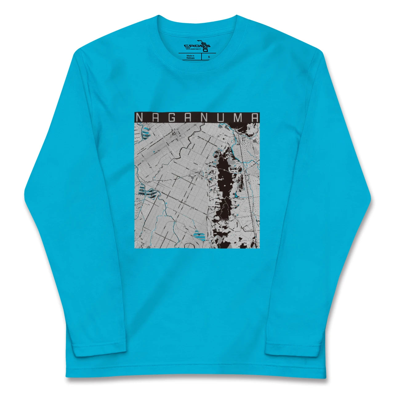 【長沼(北海道)】地図柄ロングスリーブTシャツ