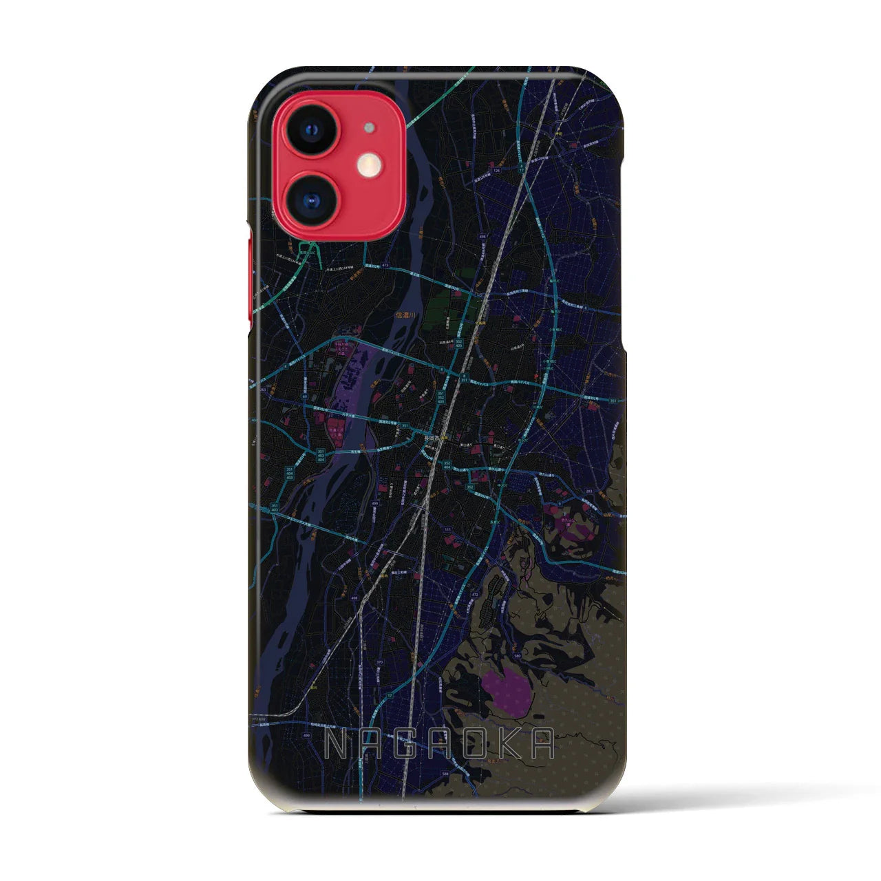 【長岡(新潟県)】地図柄iPhoneケース(バックカバータイプ)