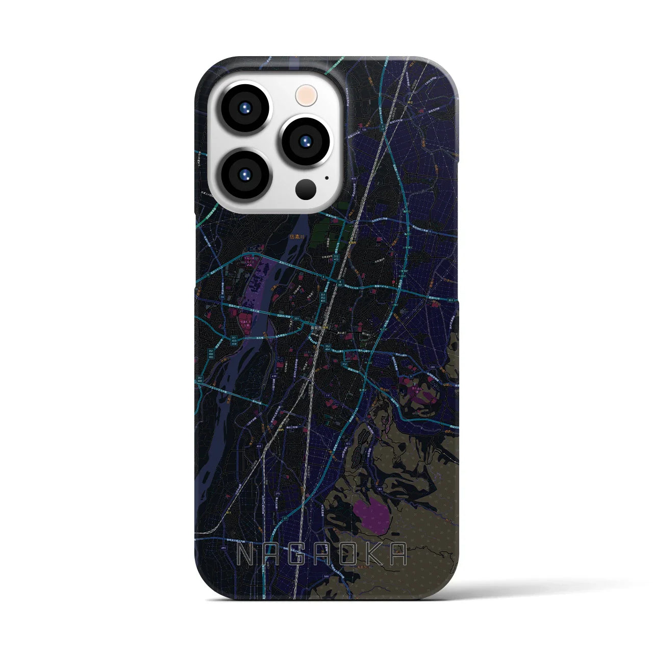 【長岡(新潟県)】地図柄iPhoneケース(バックカバータイプ)