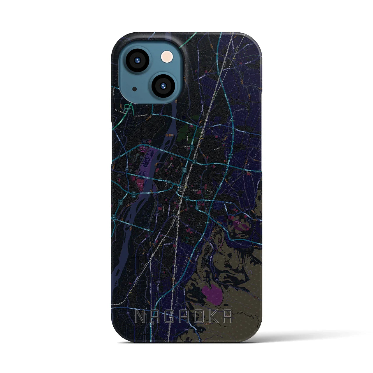 【長岡(新潟県)】地図柄iPhoneケース(バックカバータイプ)