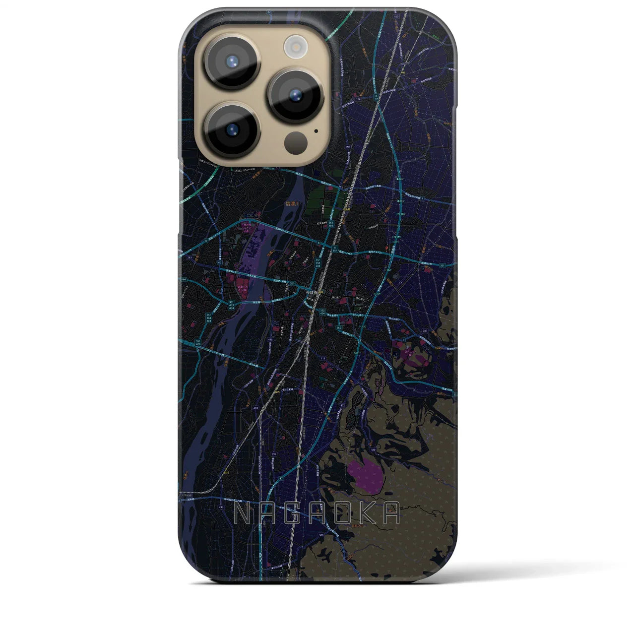 【長岡(新潟県)】地図柄iPhoneケース(バックカバータイプ)