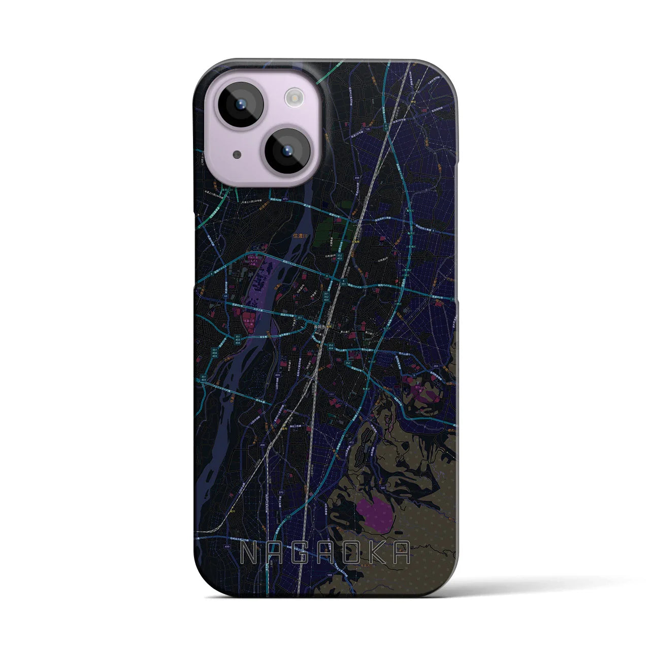 【長岡(新潟県)】地図柄iPhoneケース(バックカバータイプ)