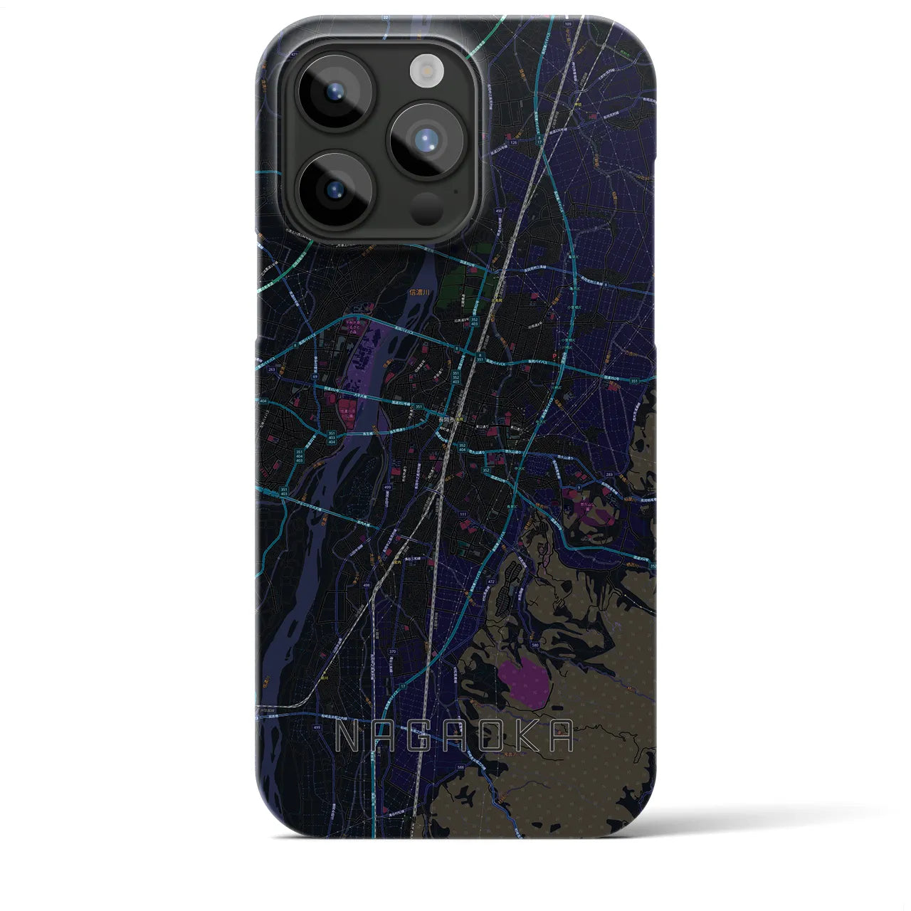 【長岡(新潟県)】地図柄iPhoneケース(バックカバータイプ)