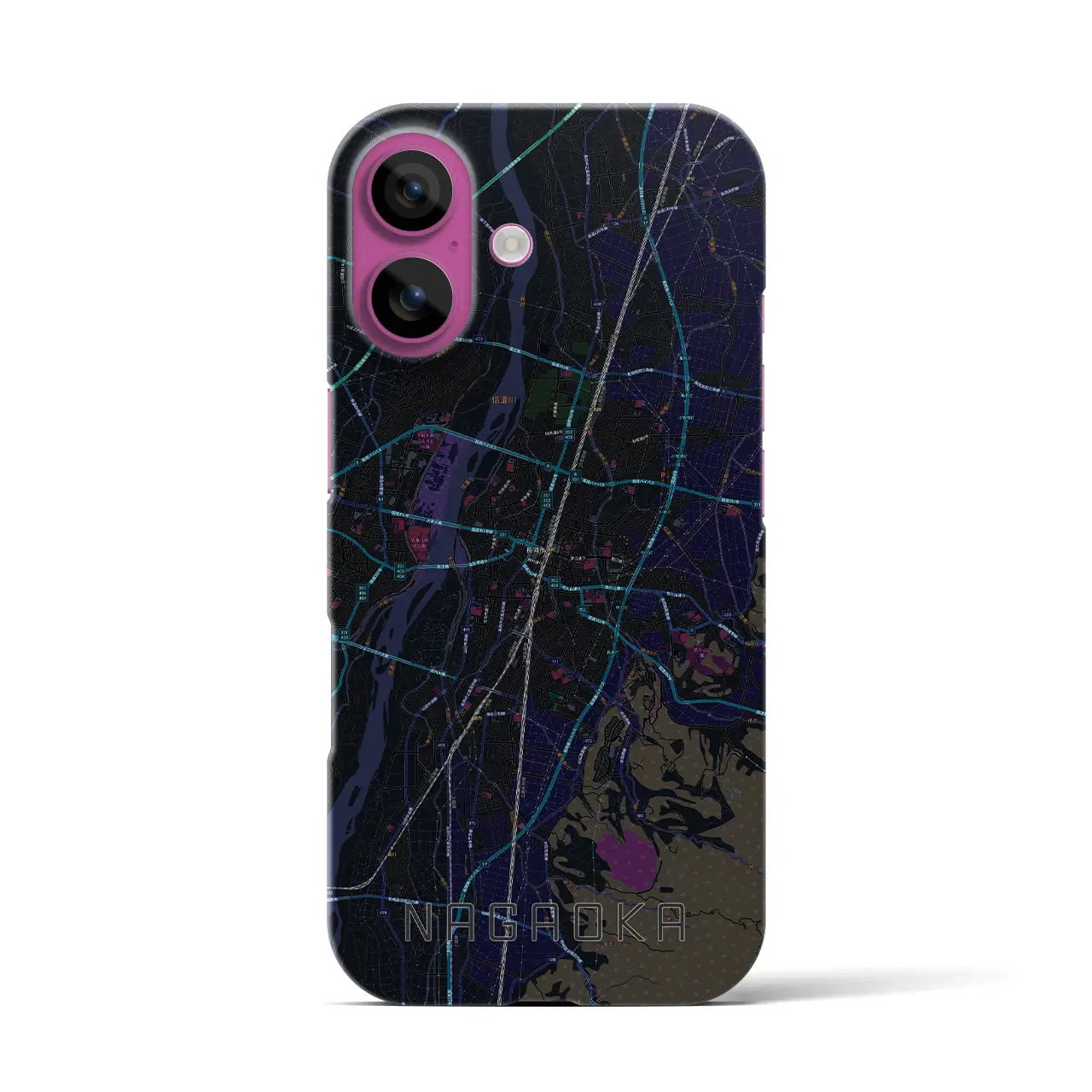 【長岡(新潟県)】地図柄iPhoneケース(バックカバータイプ)