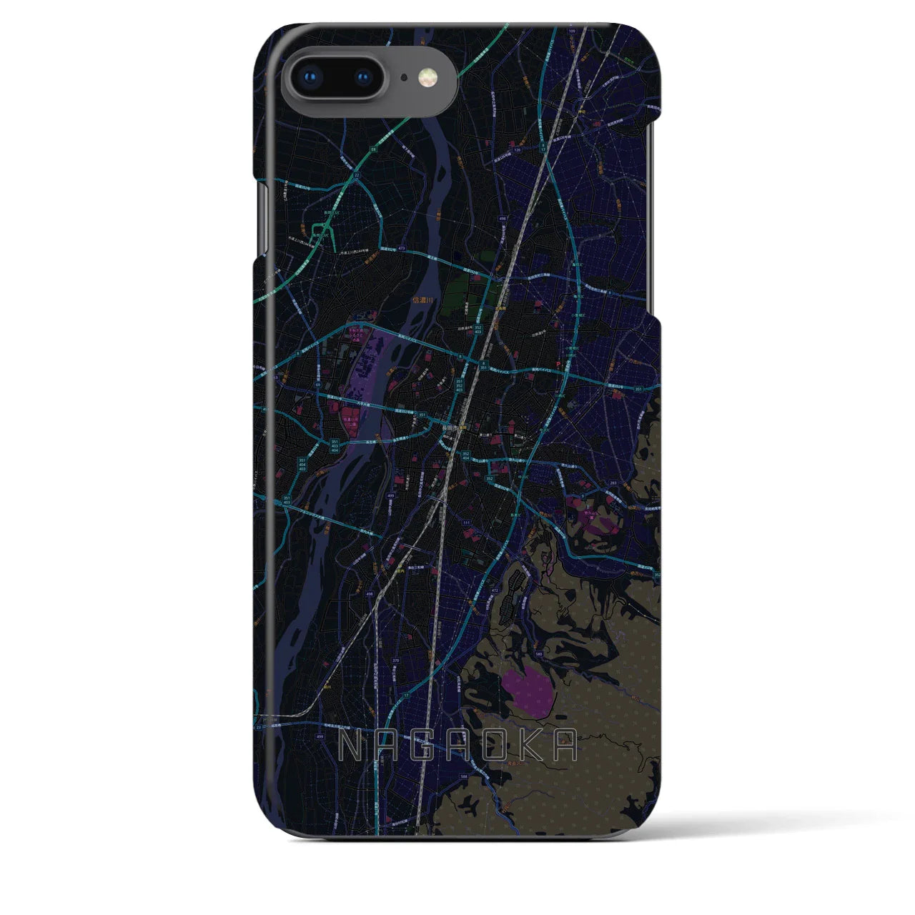【長岡(新潟県)】地図柄iPhoneケース(バックカバータイプ)
