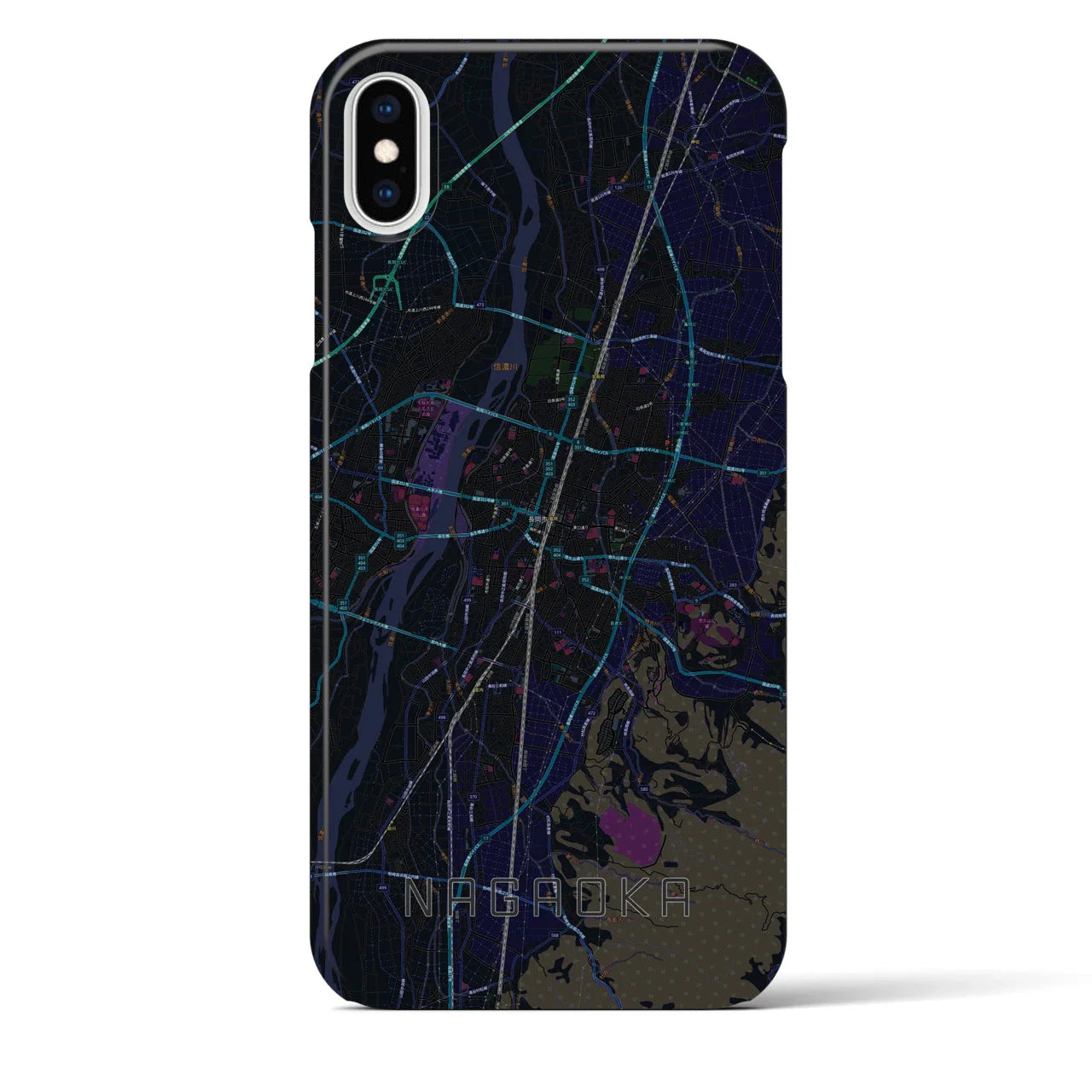 【長岡(新潟県)】地図柄iPhoneケース(バックカバータイプ)