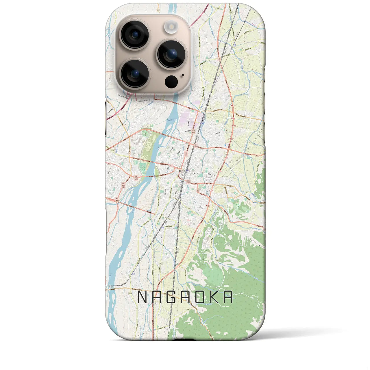 【長岡(新潟県)】地図柄iPhoneケース(バックカバータイプ)