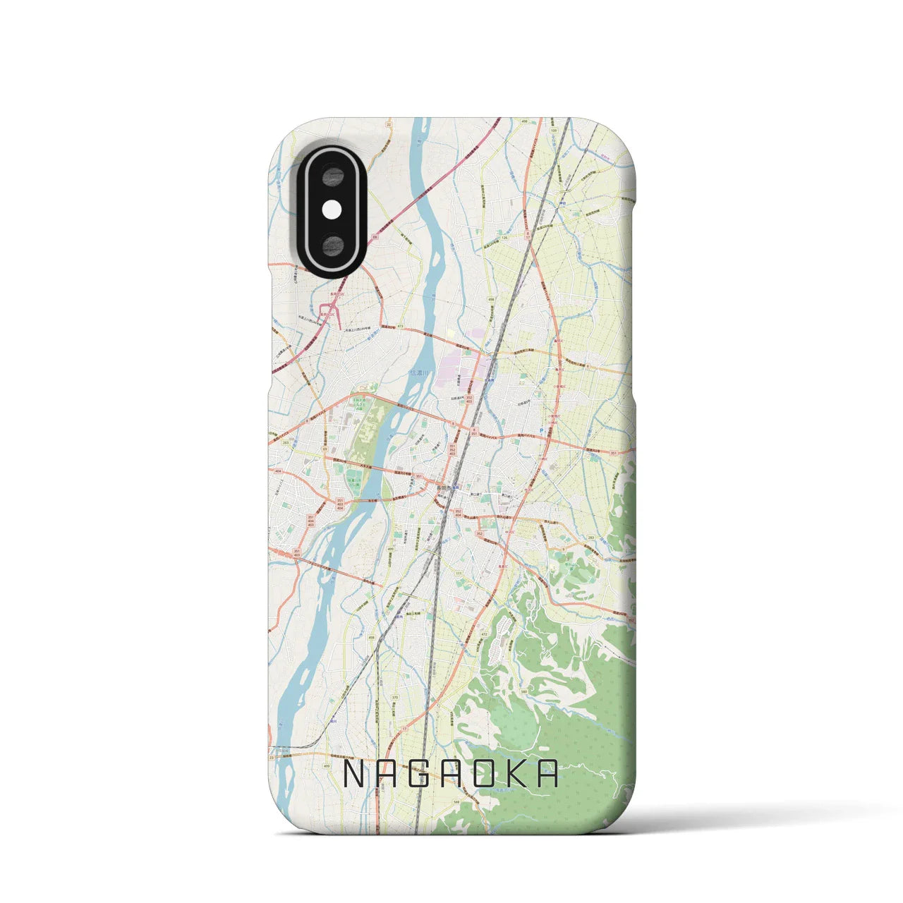 【長岡(新潟県)】地図柄iPhoneケース(バックカバータイプ)