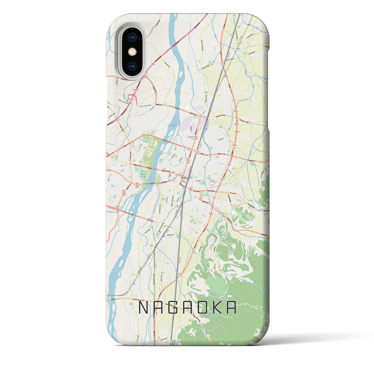【長岡(新潟県)】地図柄iPhoneケース(バックカバータイプ)