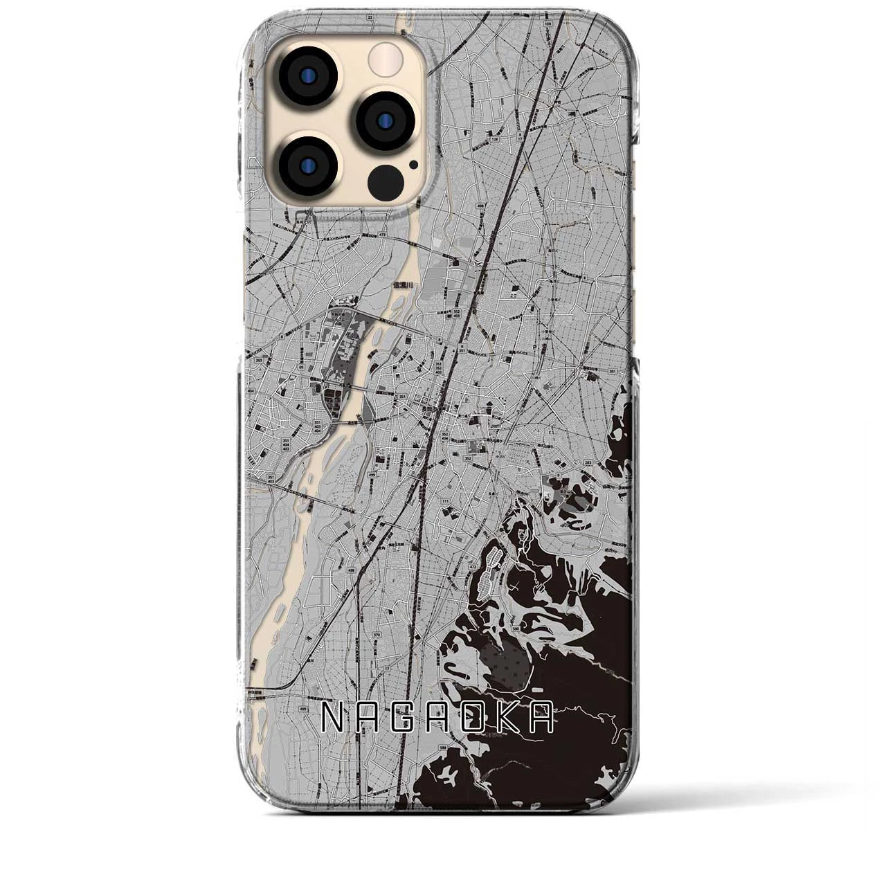 【長岡(新潟県)】地図柄iPhoneケース(クリアタイプ)