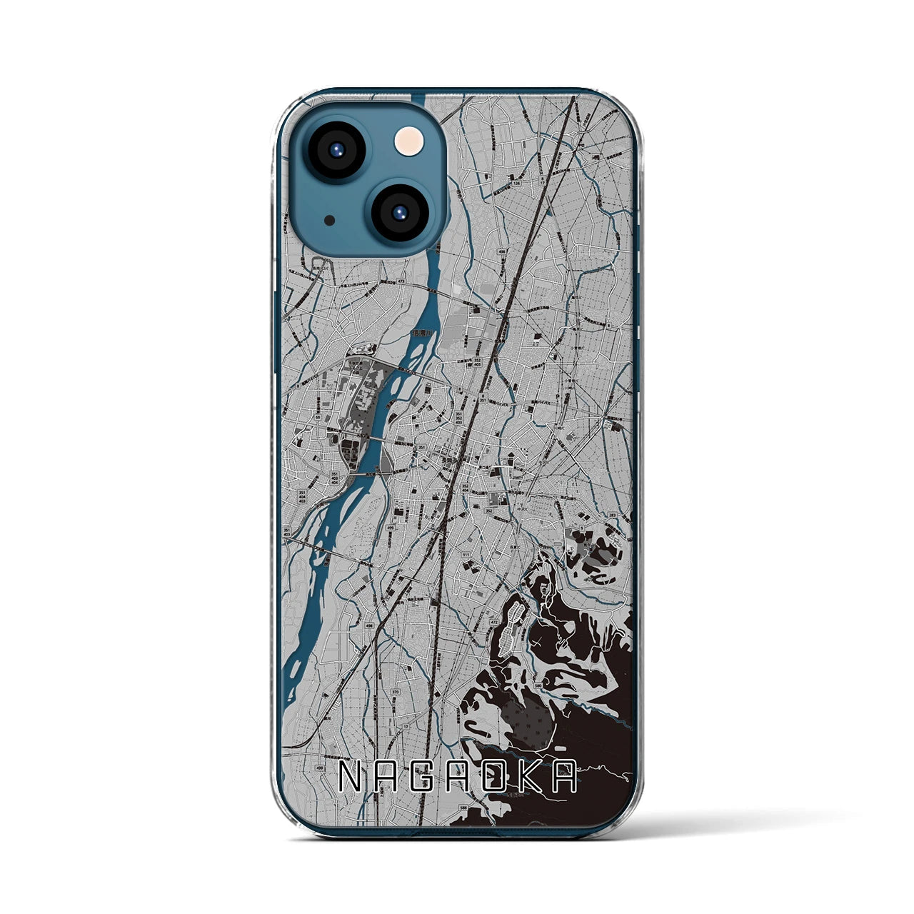 【長岡(新潟県)】地図柄iPhoneケース(クリアタイプ)