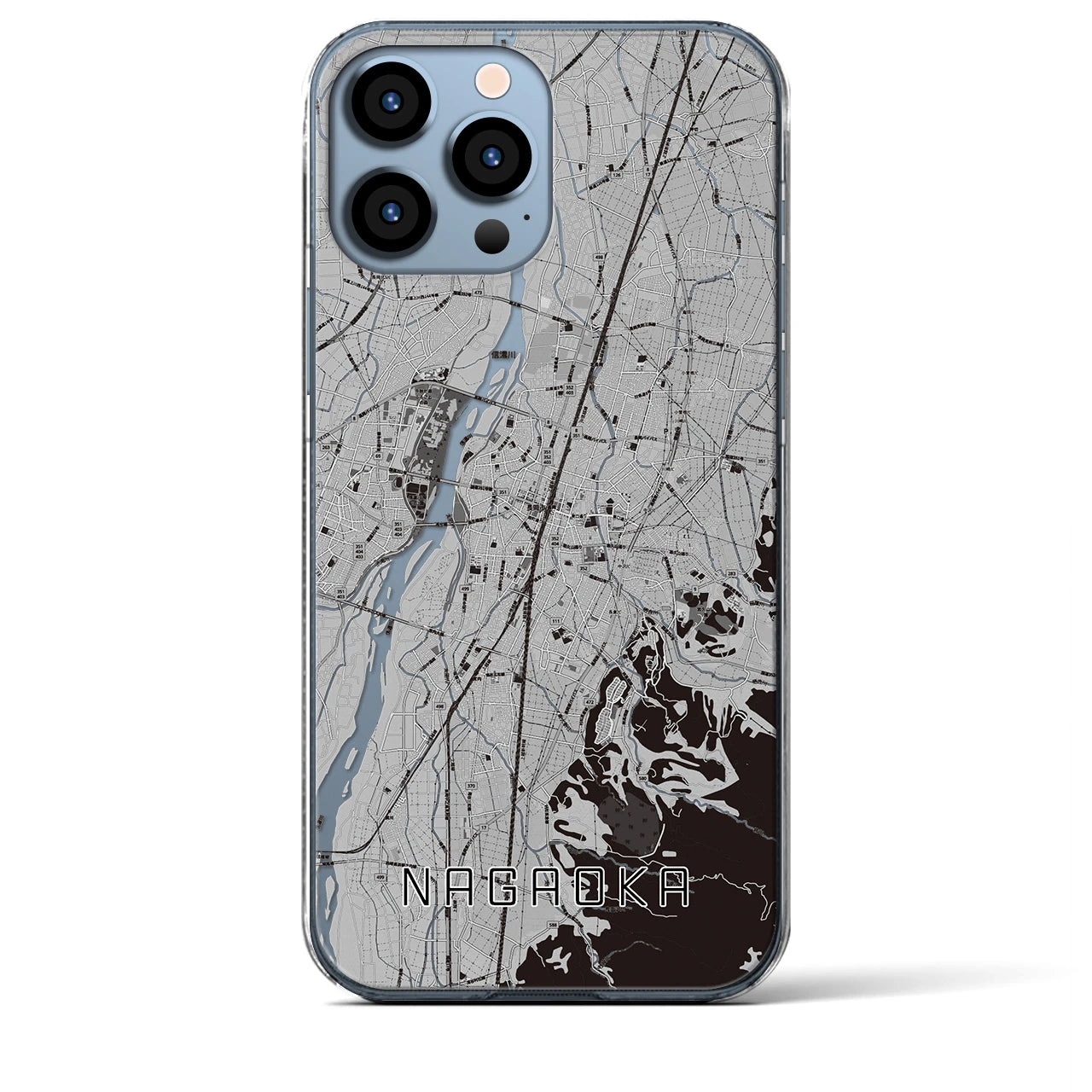 【長岡(新潟県)】地図柄iPhoneケース(クリアタイプ)