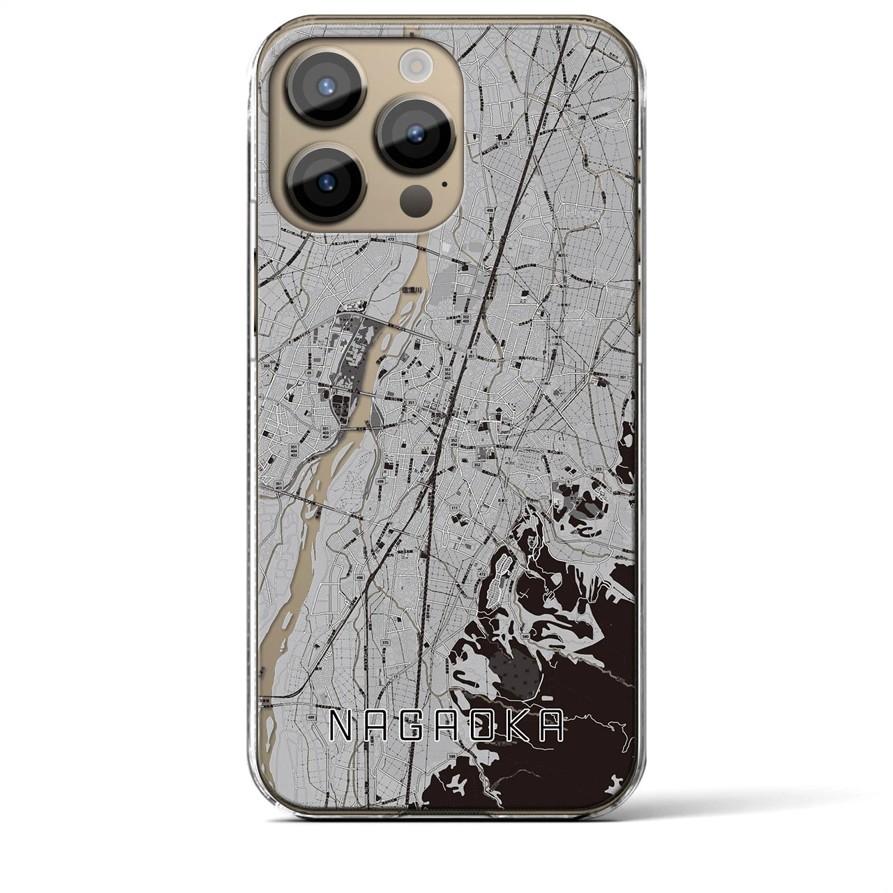 【長岡(新潟県)】地図柄iPhoneケース(クリアタイプ)