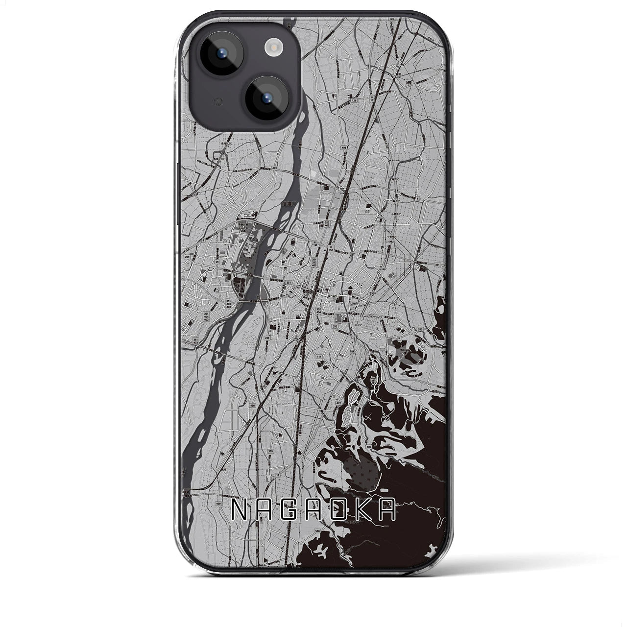 【長岡(新潟県)】地図柄iPhoneケース(クリアタイプ)