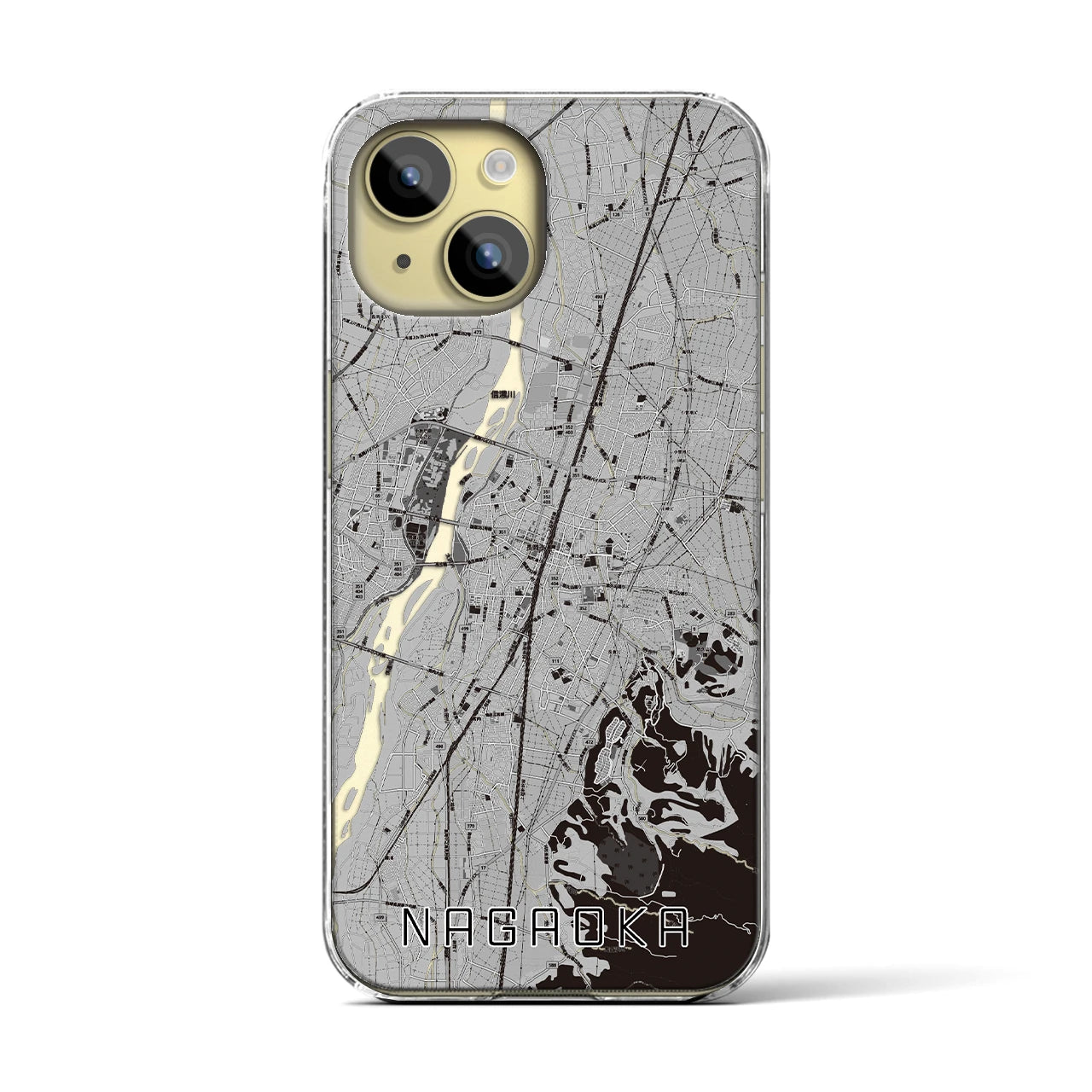 【長岡(新潟県)】地図柄iPhoneケース(クリアタイプ)