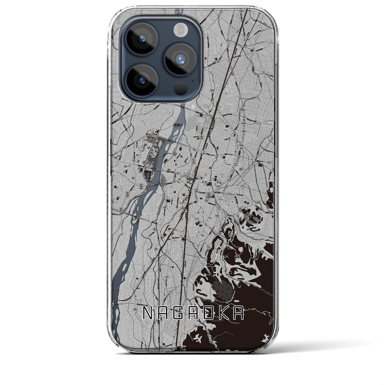 【長岡(新潟県)】地図柄iPhoneケース(クリアタイプ)