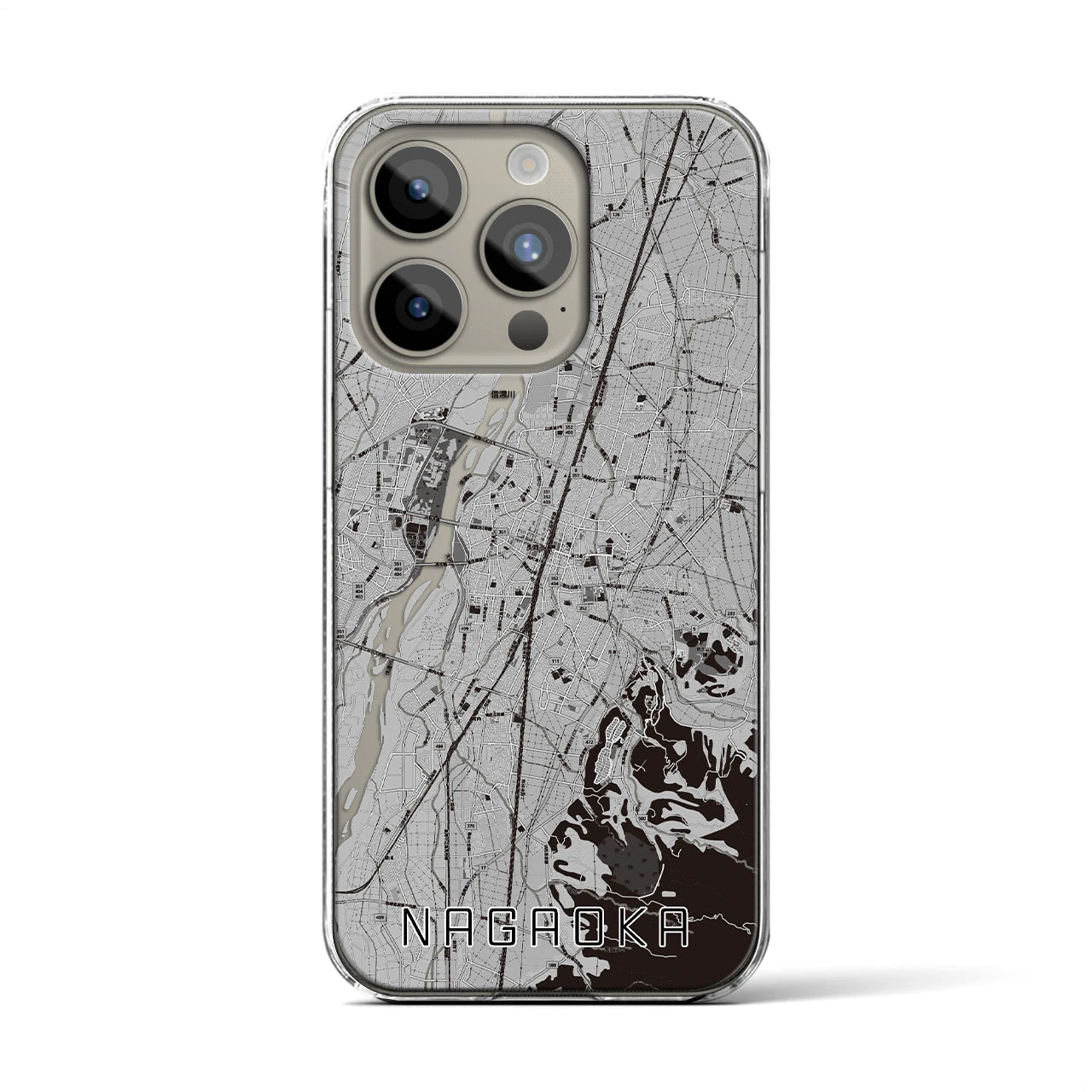 【長岡(新潟県)】地図柄iPhoneケース(クリアタイプ)