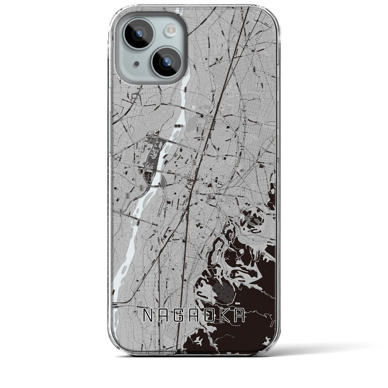 【長岡(新潟県)】地図柄iPhoneケース(クリアタイプ)