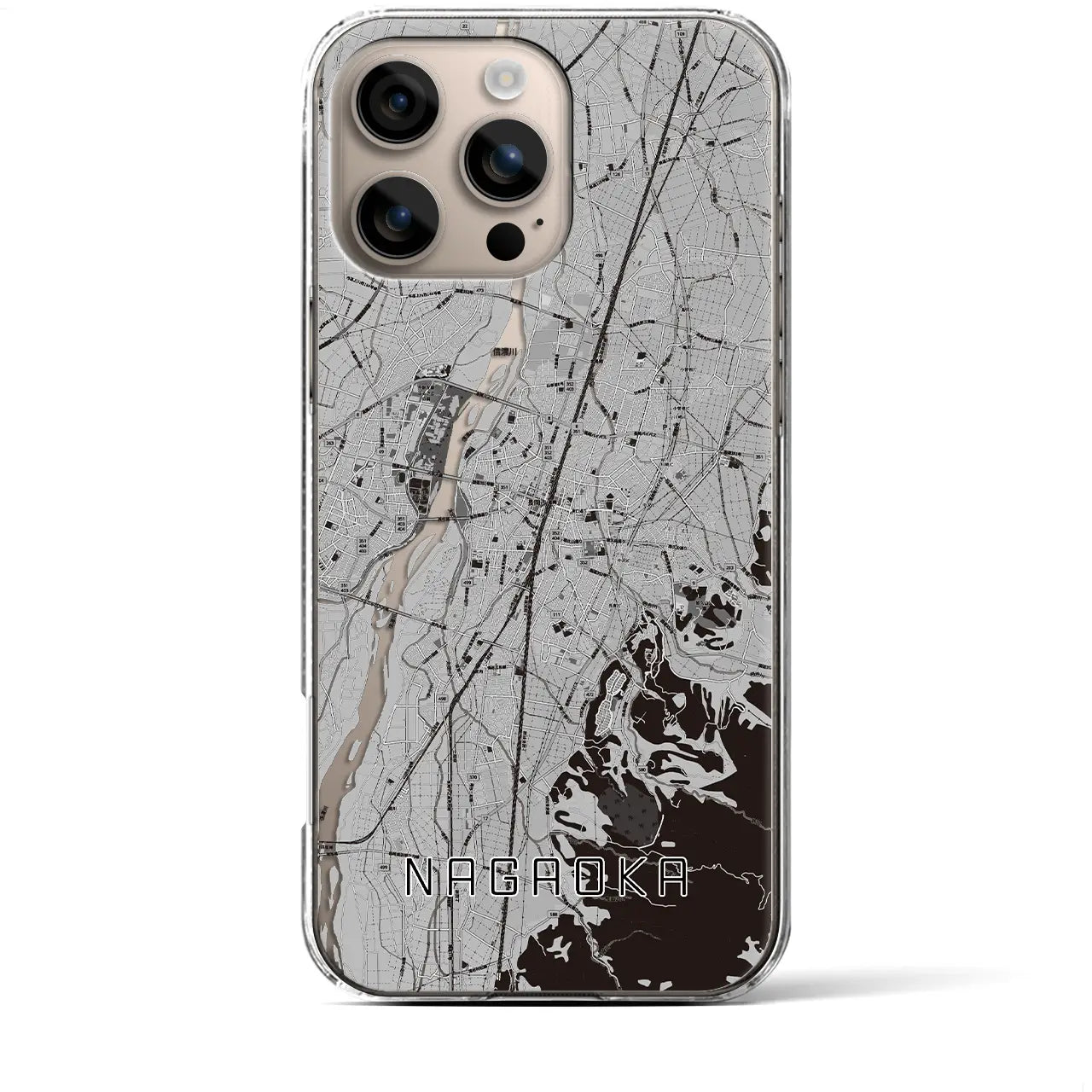 【長岡(新潟県)】地図柄iPhoneケース(クリアタイプ)