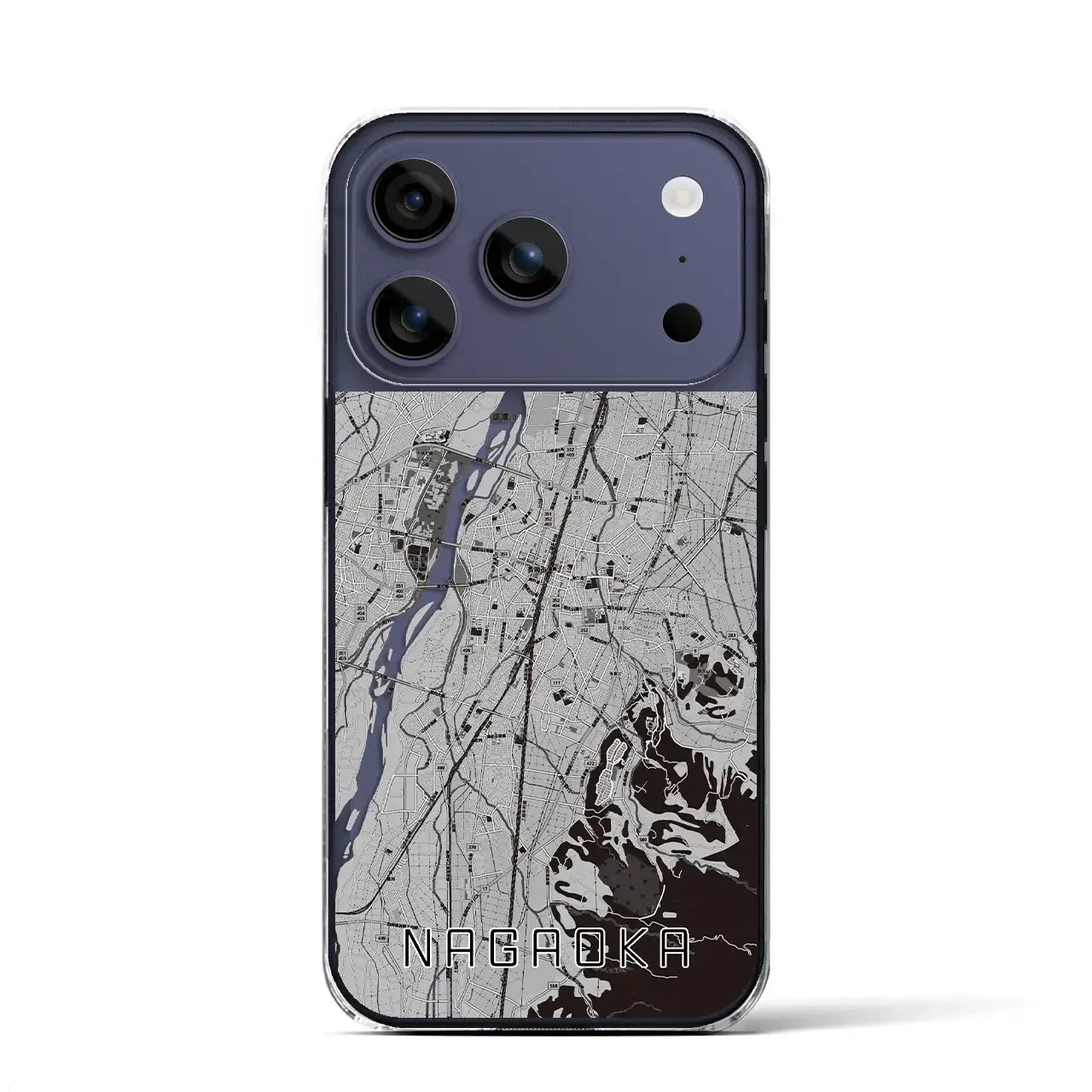 【長岡(新潟県)】地図柄iPhoneケース(クリアタイプ)