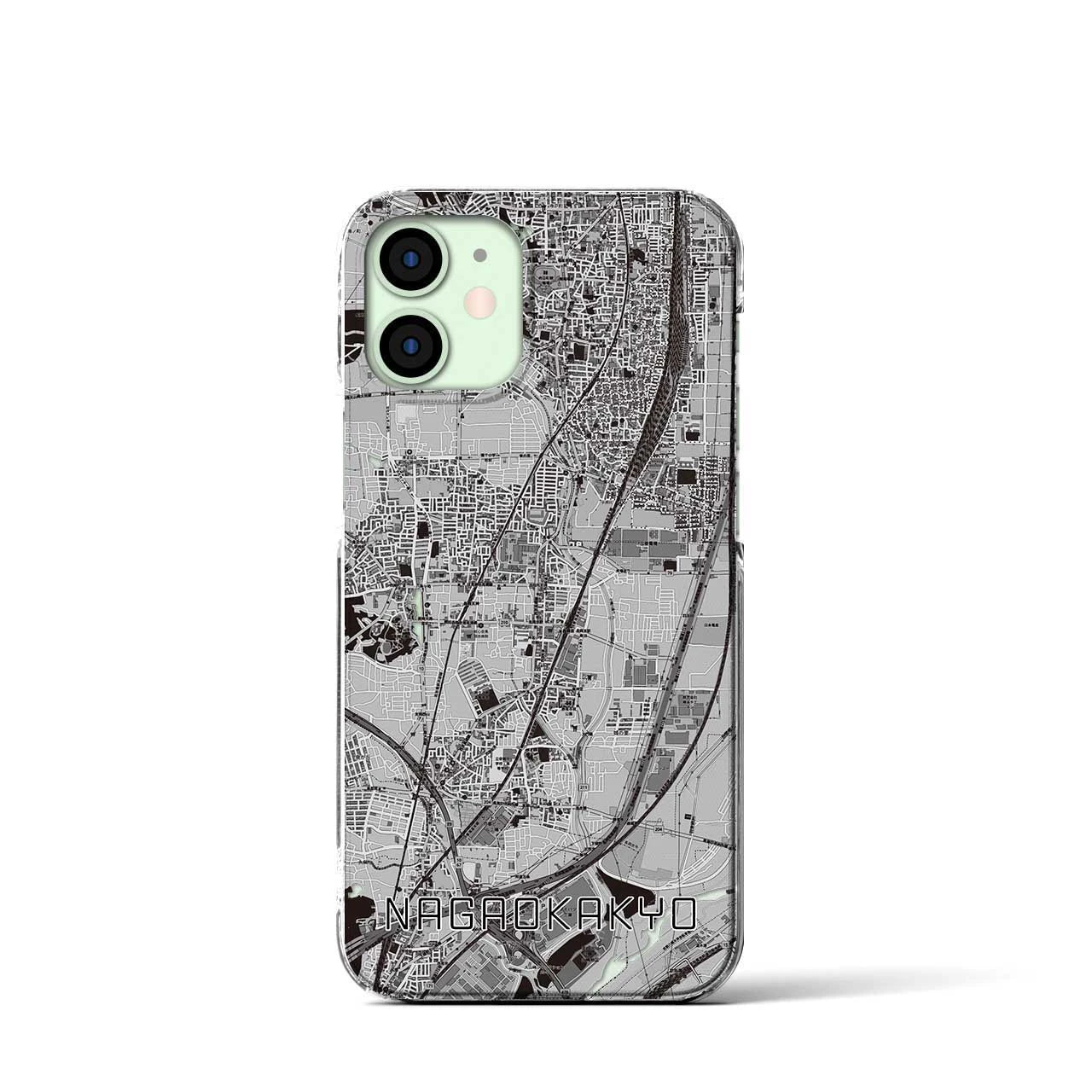 【長岡京(京都府)】地図柄iPhoneケース(クリアタイプ)