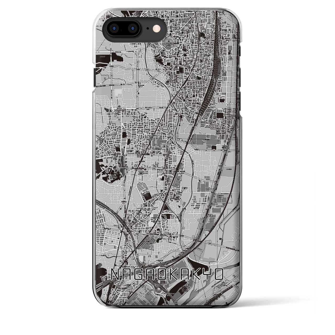 【長岡京(京都府)】地図柄iPhoneケース(クリアタイプ)