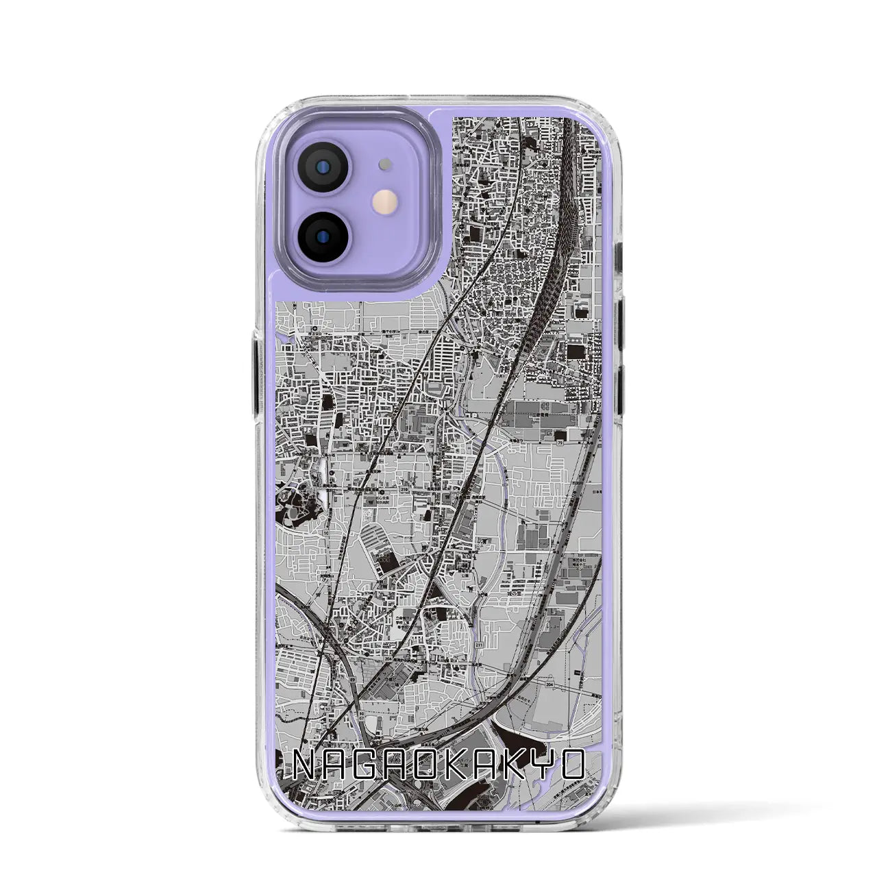 【長岡京(京都府)】地図柄iPhoneケース(MagSafeタイプ)